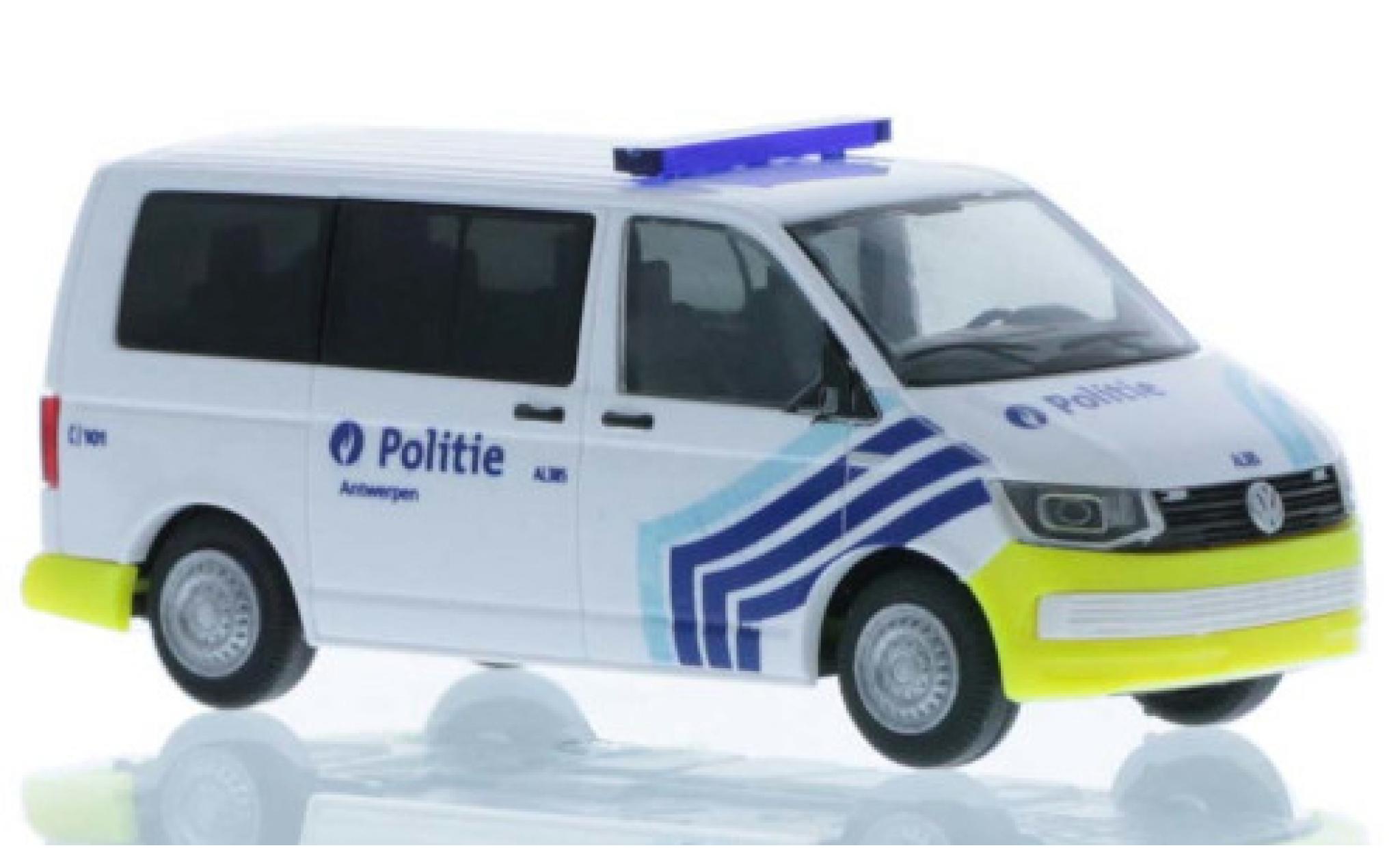 Volkswagen T6 1/87 Rietze Politie (BE) court- empattement modelauto
