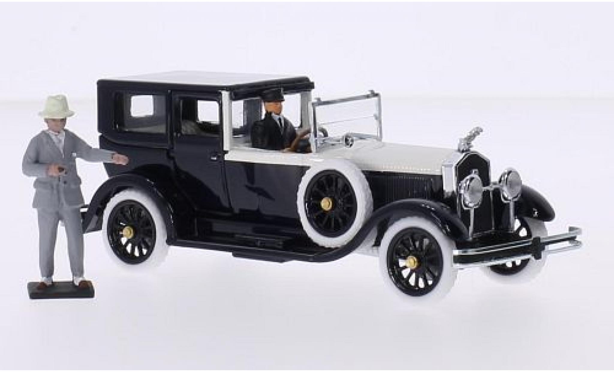 Isotta Fraschini 1/43 Rio 8A Torpedo Fleetwood zwart/beige RHD 1925 Rudolph Valentino avec 2 figurines modelauto