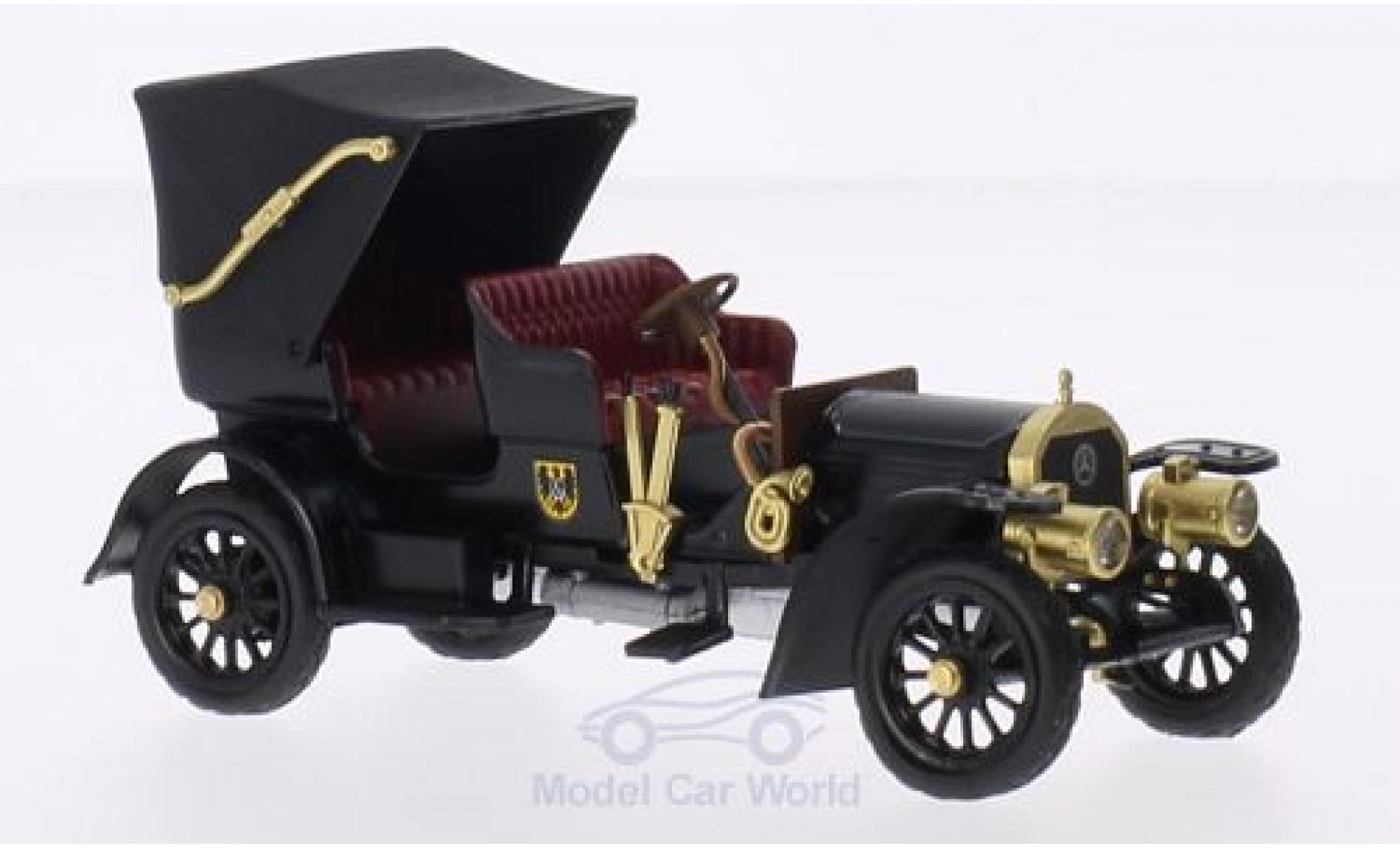 Mercedes Simplex 1/43 Rio zwart/Dekor RHD 1902 Kaiser Wilhelm II. mit Figur modelauto