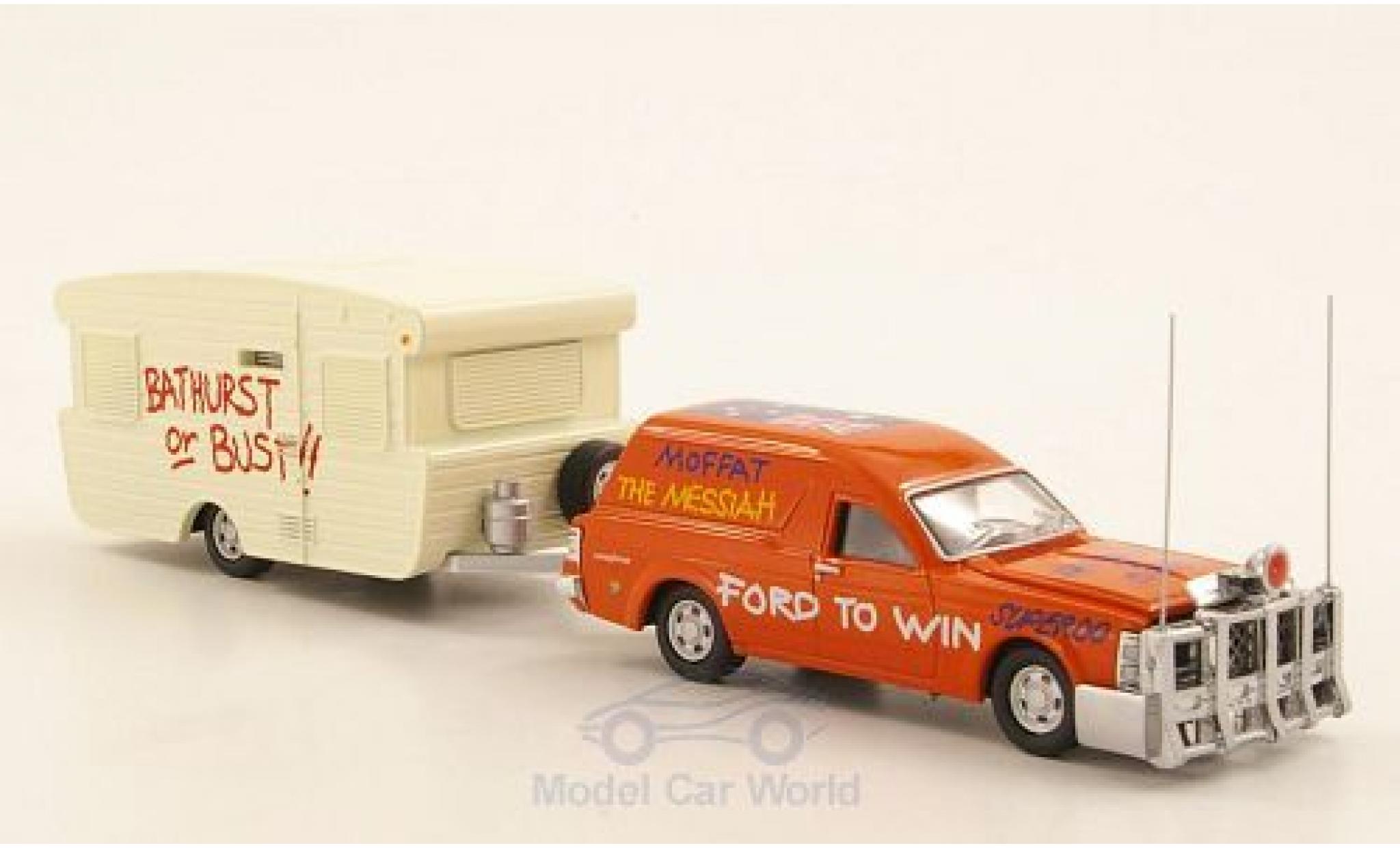 Ford Falcon 1/64 Road Ragers XW Panel Van oranje RHD 1969 mit Viscount Alumvan modelauto