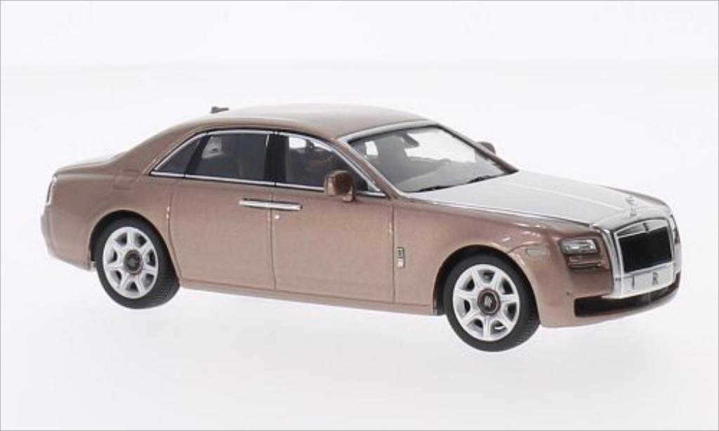 Rolls Royce Ghost 1/43 IXO metallic bruin/grijs 2010 modelauto