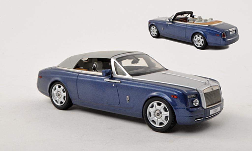 Rolls Royce Phantom 1/43 Kyosho Drophead Coupe blauw/grijs LHD modelauto