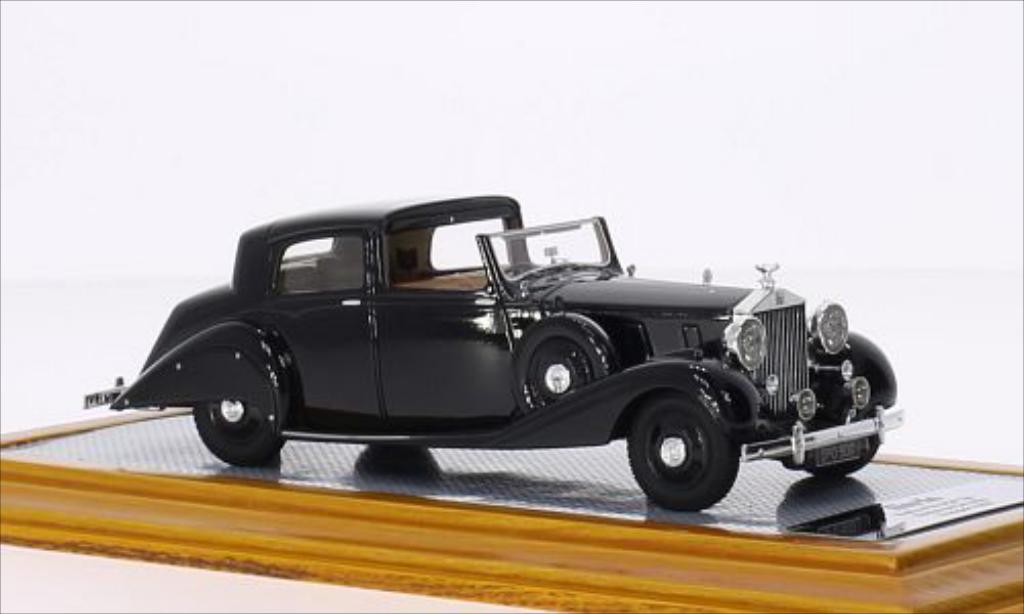 Rolls Royce Phantom 1/43 Ilario III Sedanca De Ville Hooper zwart RHD 1937 modelauto