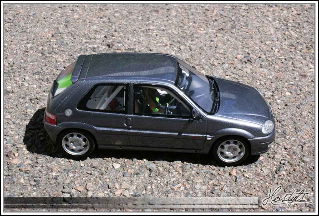 Citroen Saxo VTS grijs orageux preparation circuit 1/18 Ottomobile