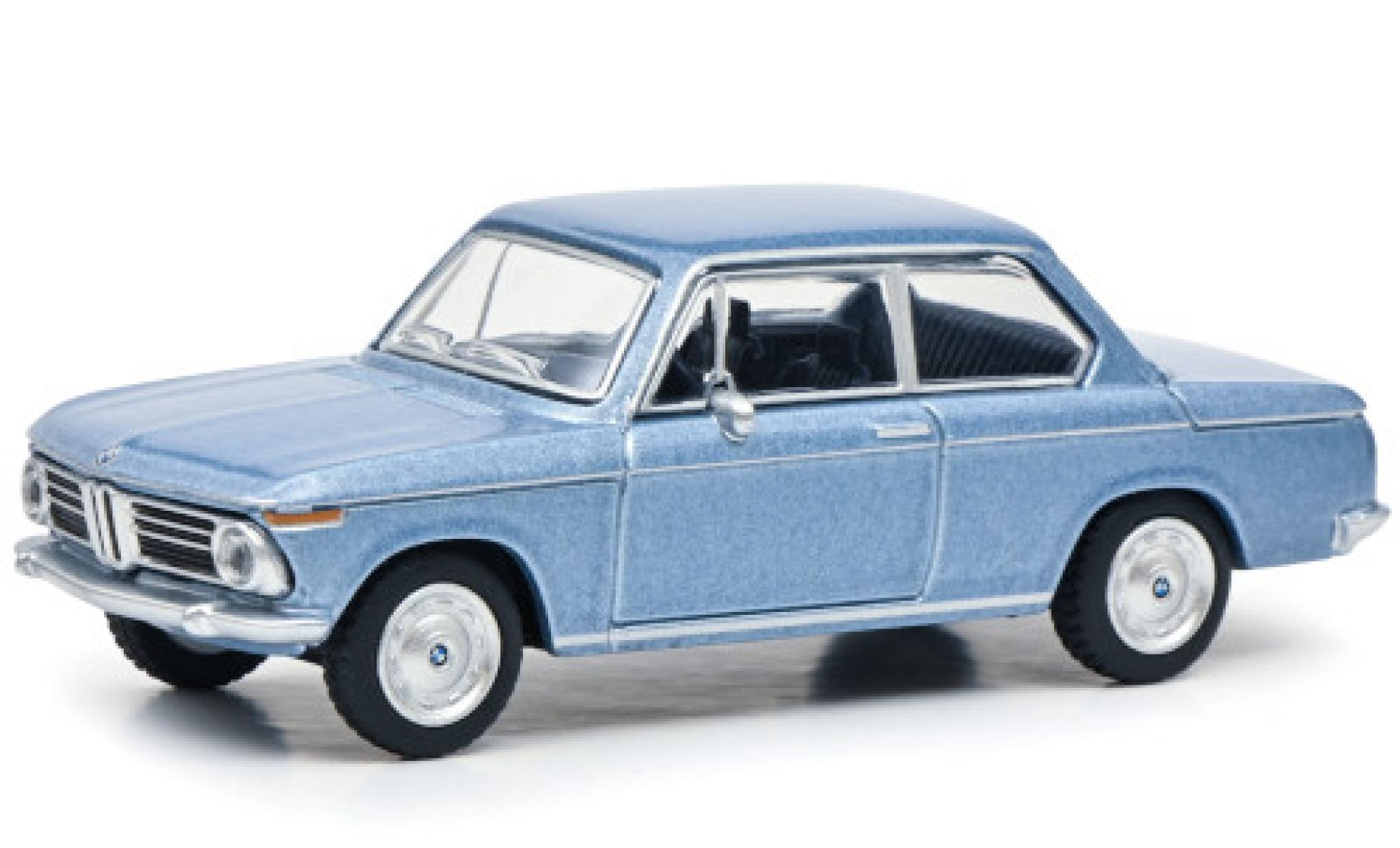 Bmw 2002 1/64 Schuco metallic blauw Paperbox Edition modelauto