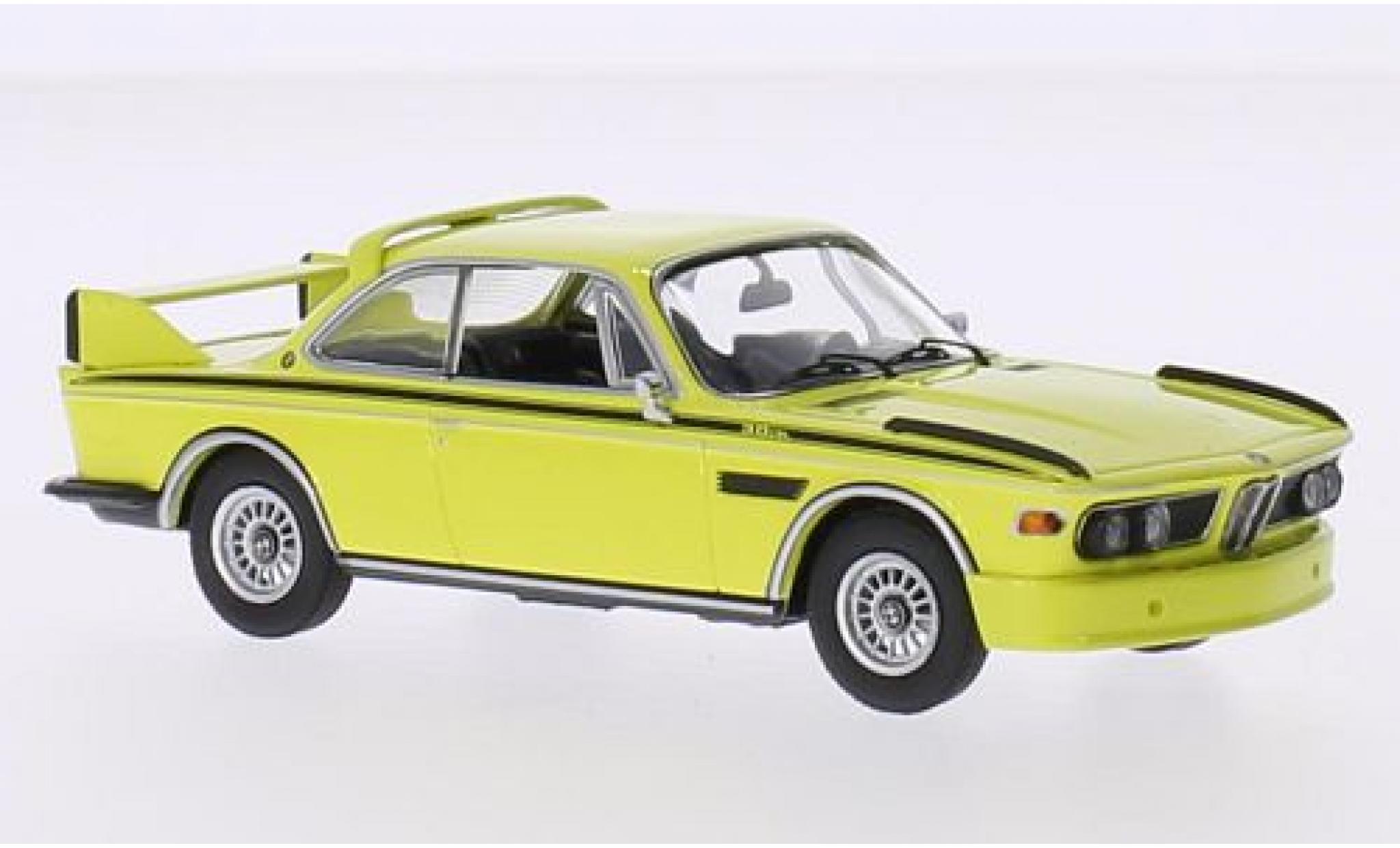 Bmw 3.0 1/43 Schuco (E9) CSL geel/Dekor modelauto