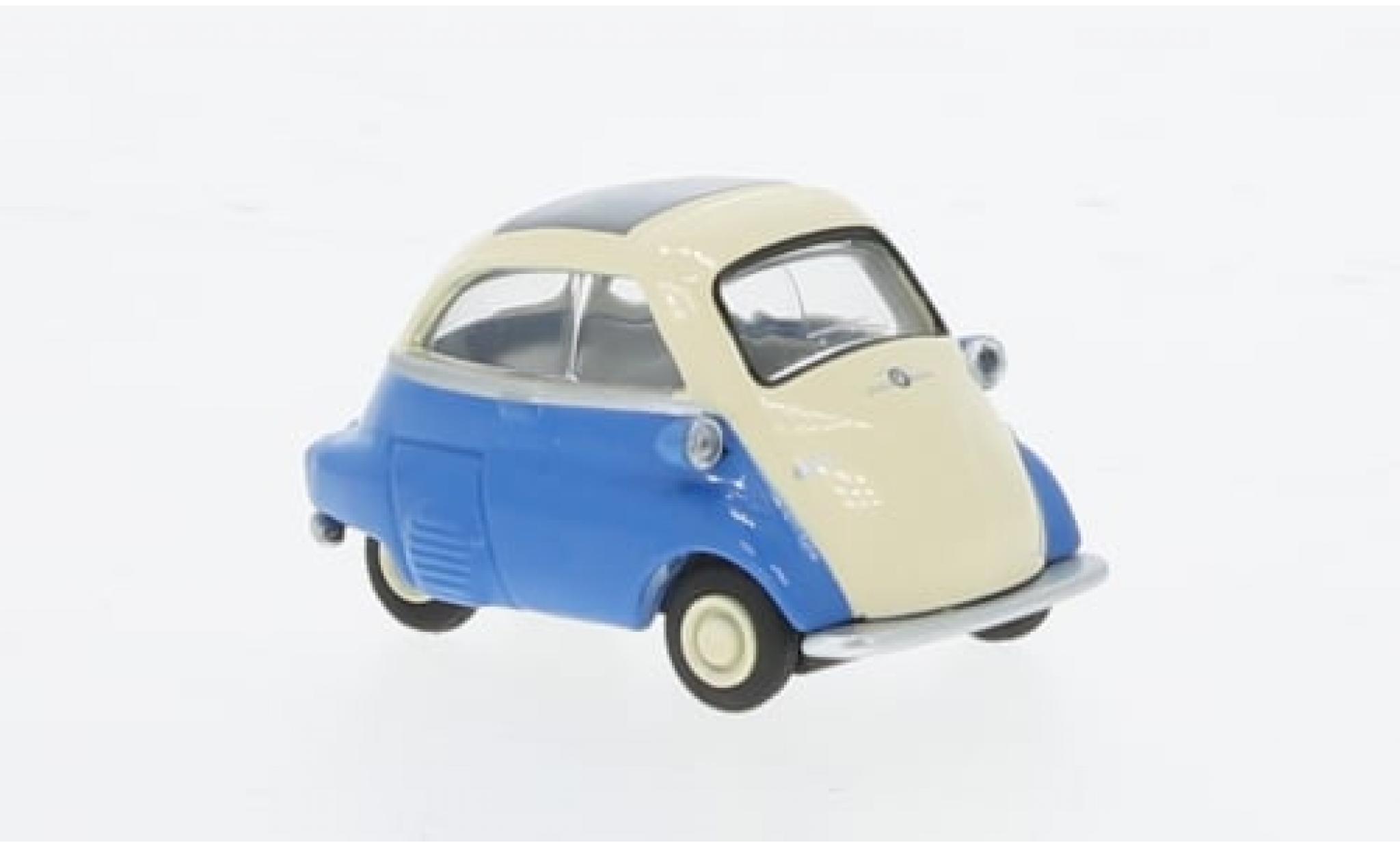 Bmw Isetta 1/64 Schuco 250 blauw/beige 1:64 modelauto