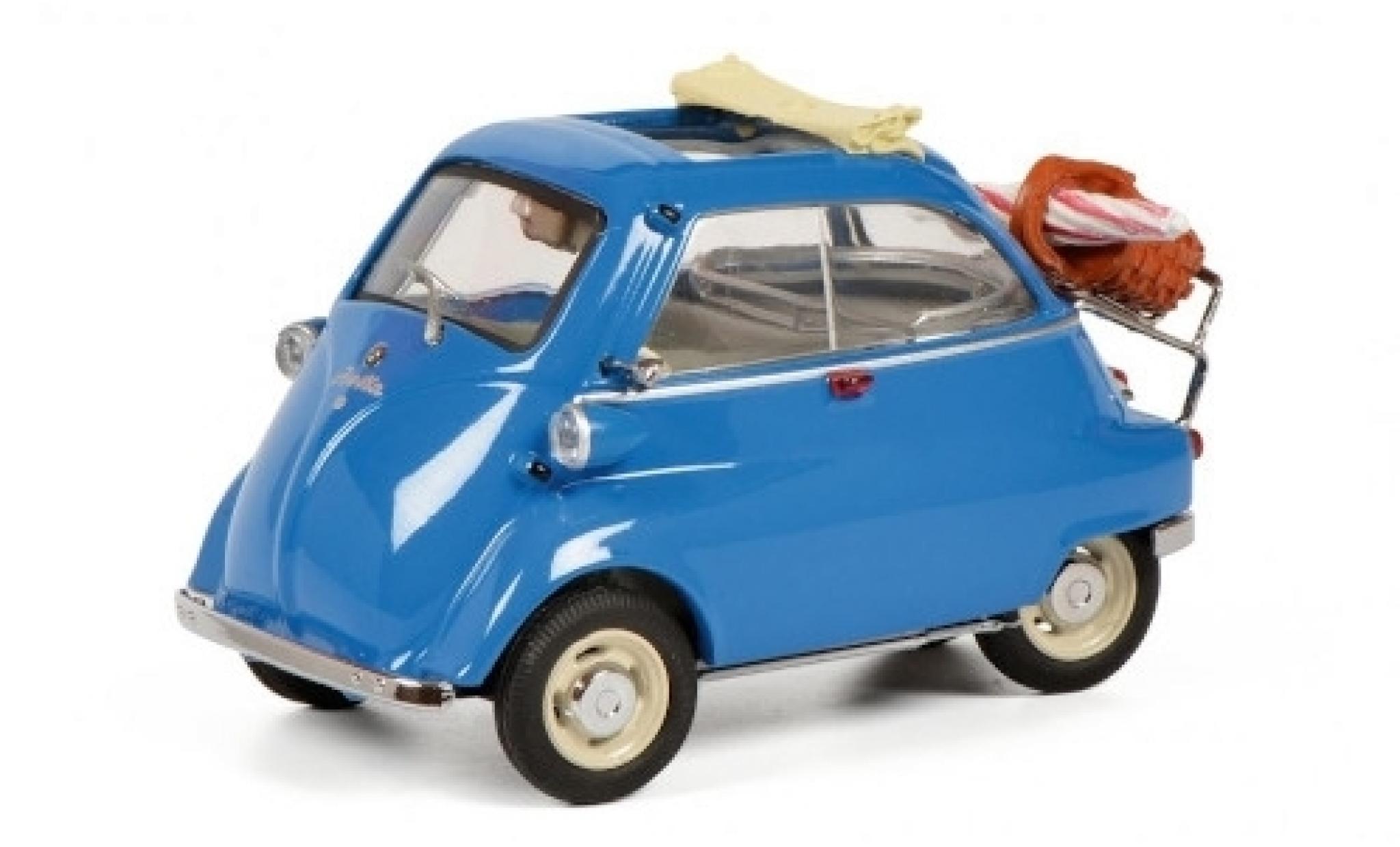 Bmw Isetta 1/43 Schuco blauw Picknick modelauto
