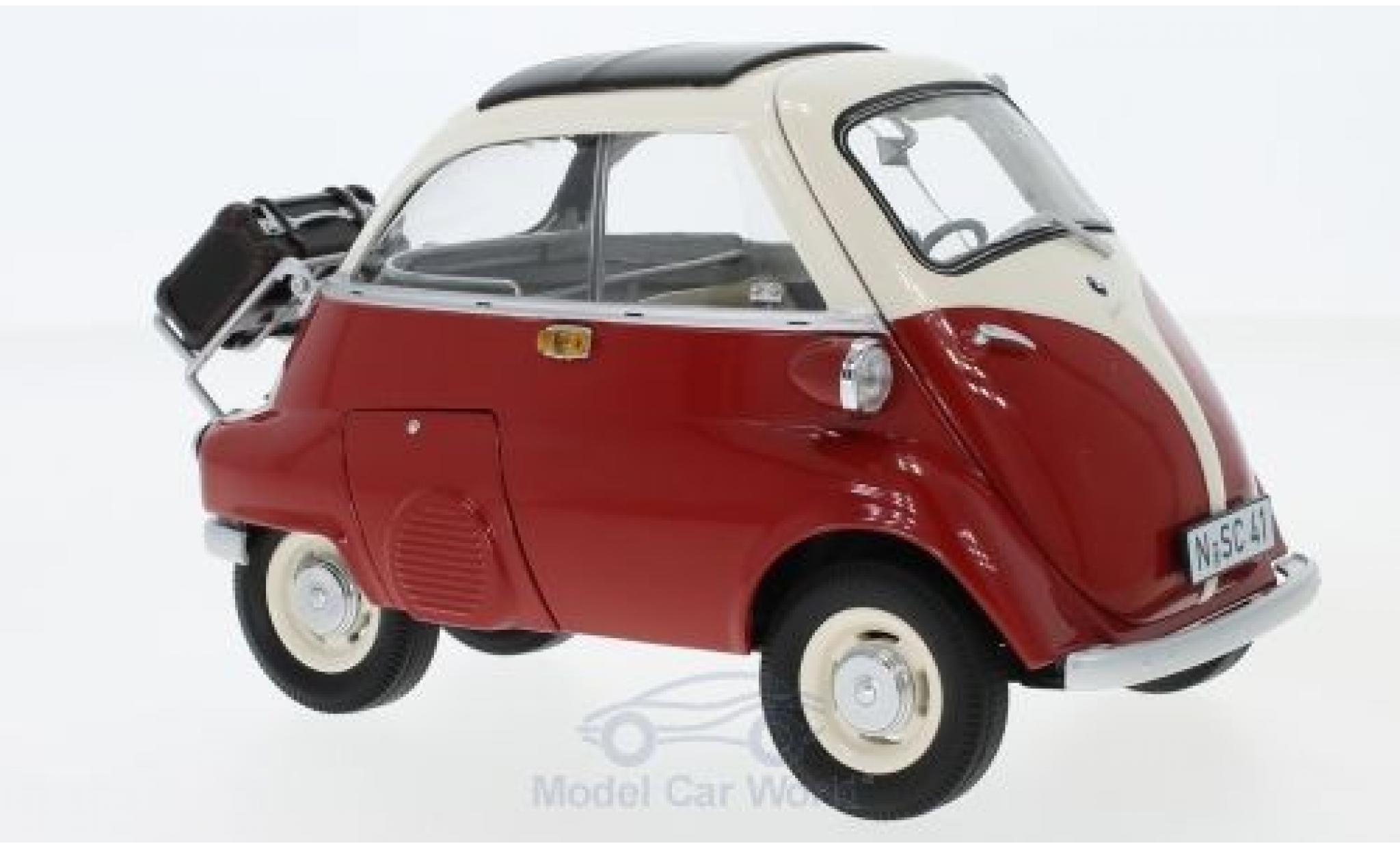 Bmw Isetta 1/18 Schuco rood/beige Export modelauto