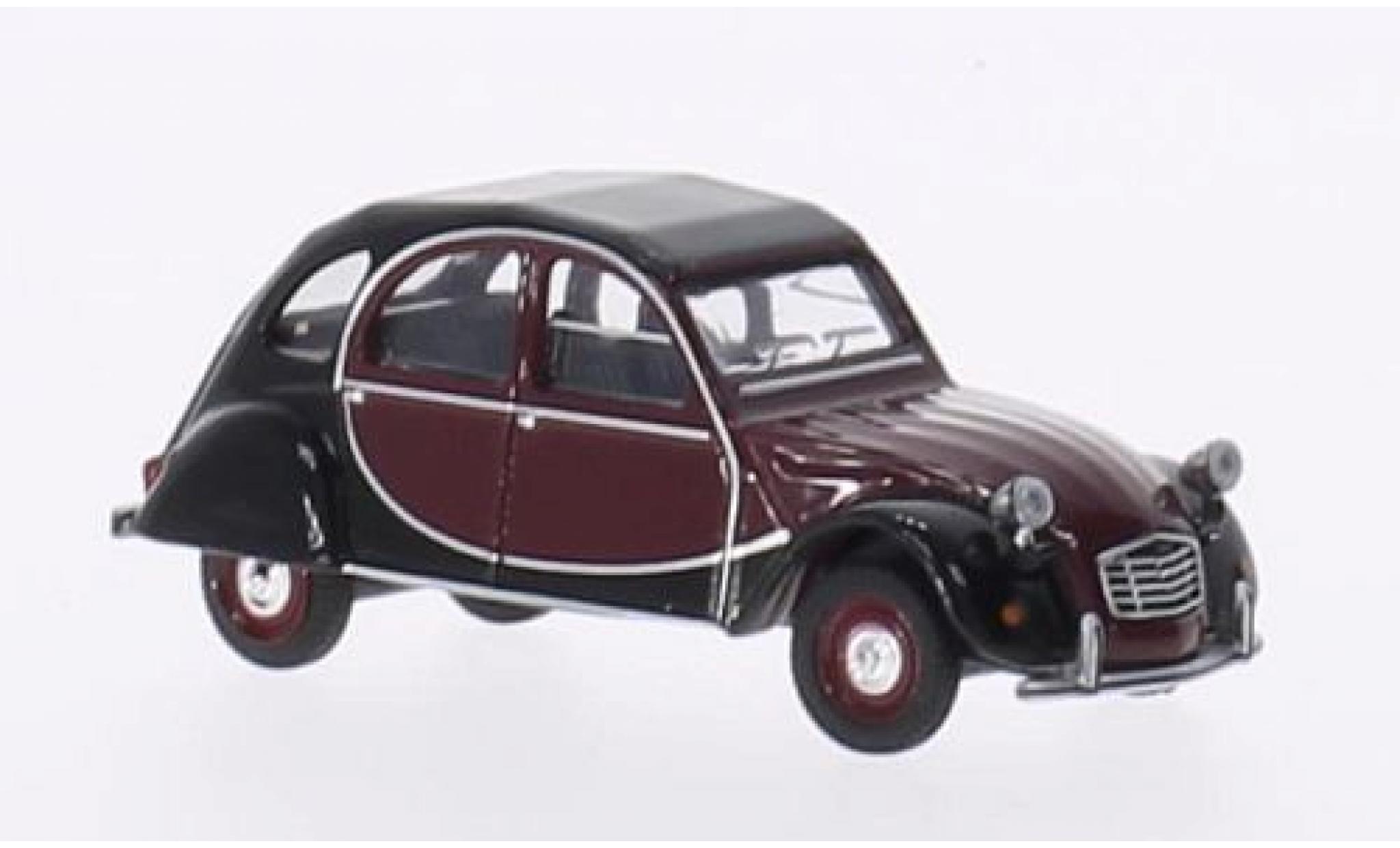 Citroen 2CV 1/64 Schuco Charleston rood/zwart modelauto