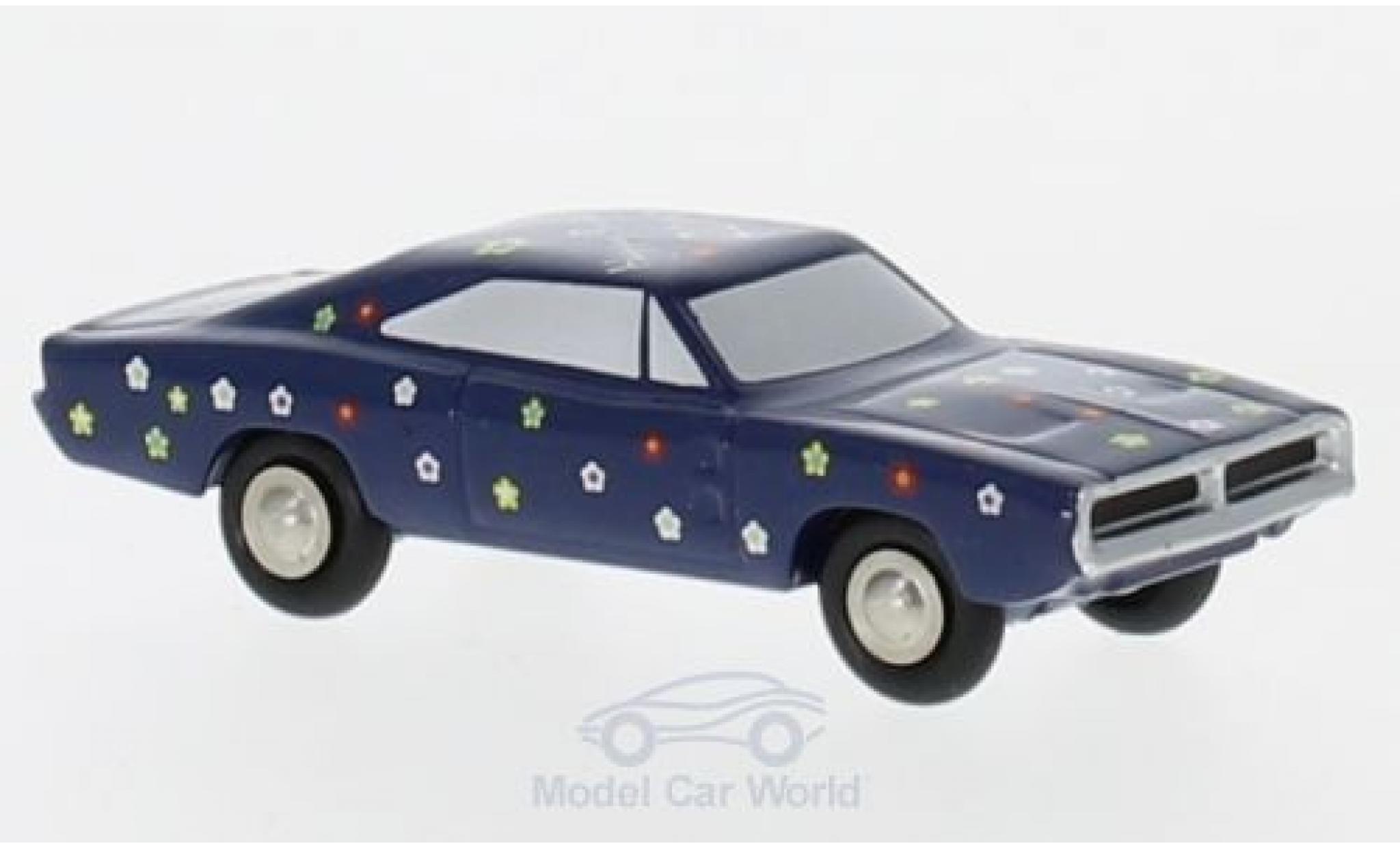 Dodge Charger 1/90 Schuco blauw/Dekor Happy Birthday 2019 modelauto