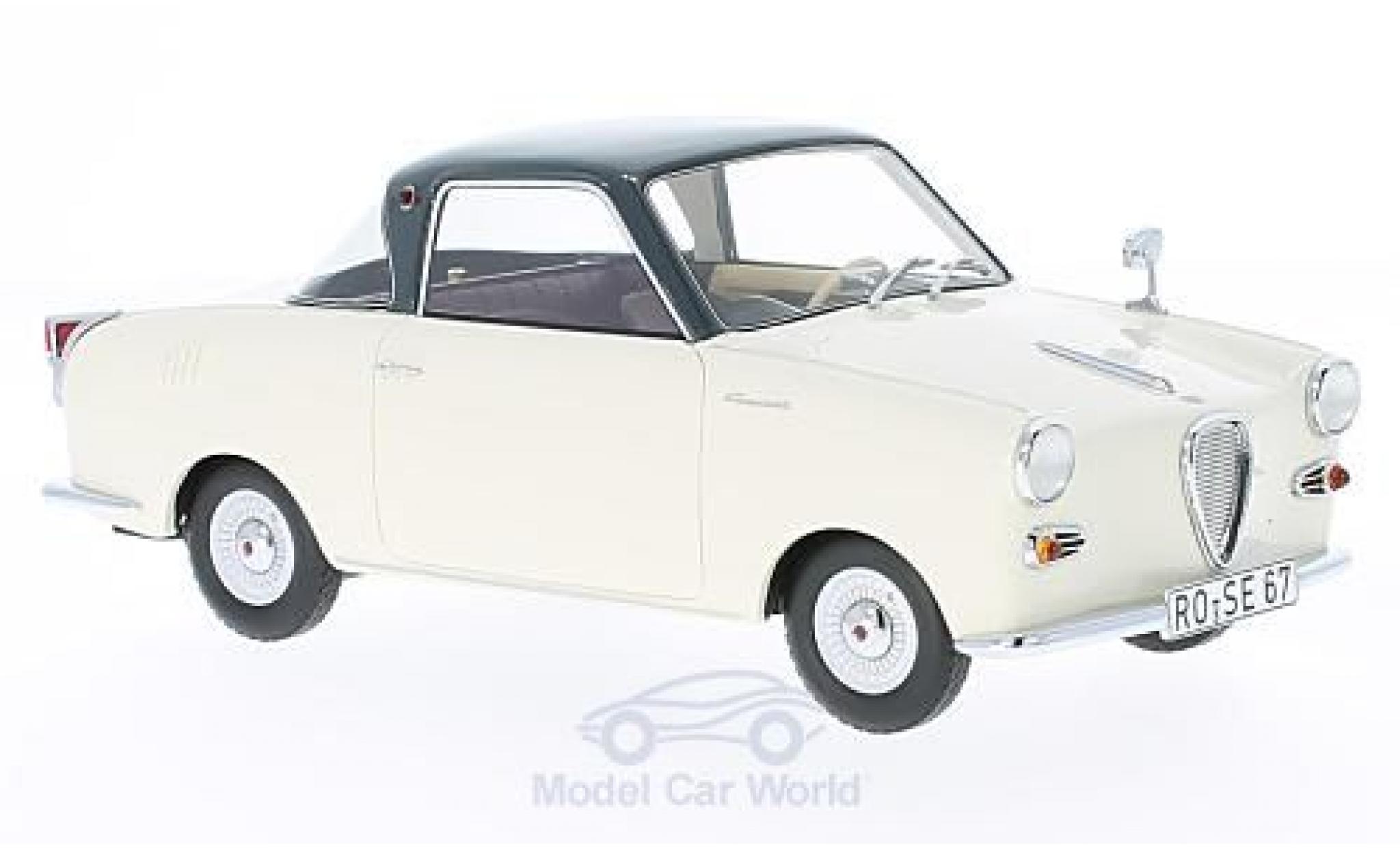 Goggomobil TS 1/18 Schuco 250 Coupe beige/grijs modelauto