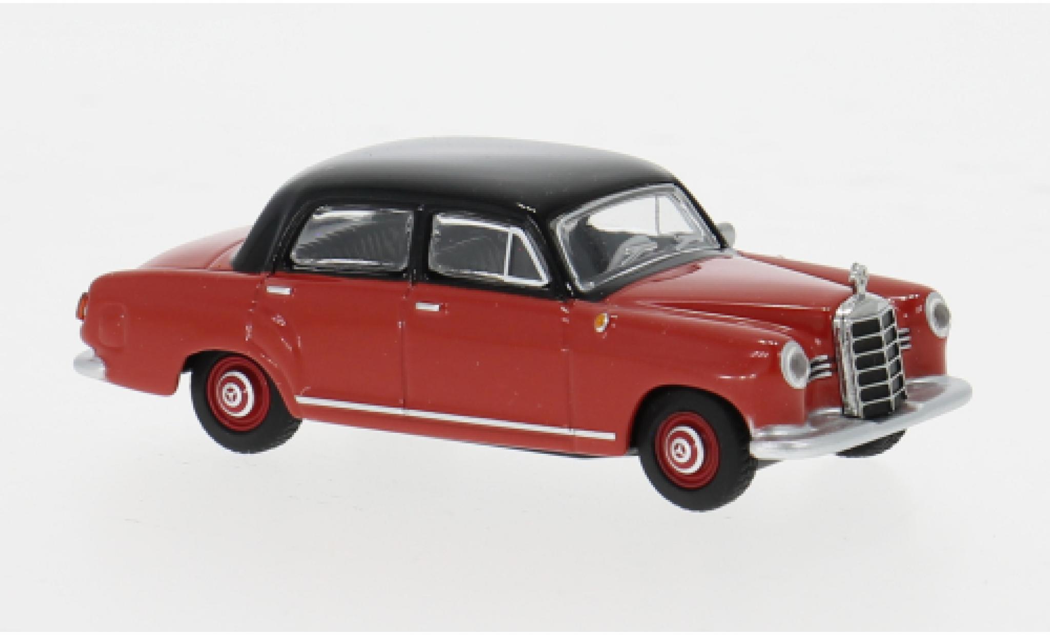 Mercedes 180 1/64 Schuco (W120) rood/zwart 1:64 modelauto