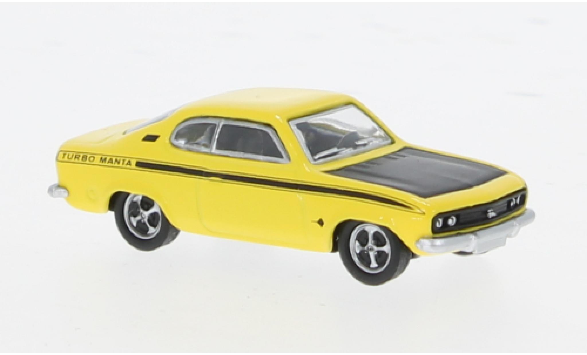 Opel Manta 1/87 Schuco A Turbo geel 1:87 modelauto