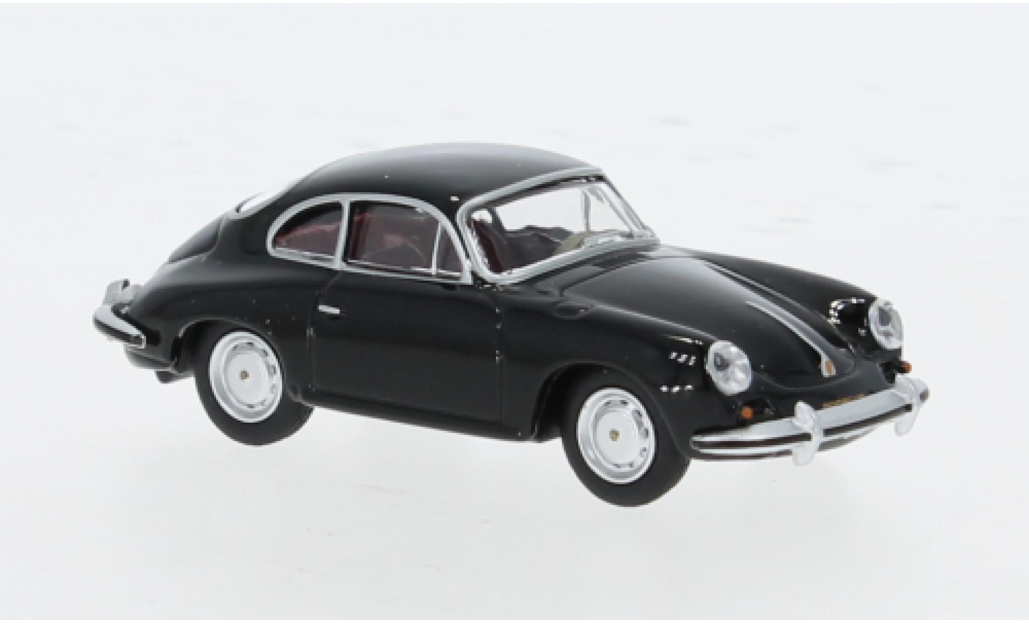 Porsche 356 1/64 Schuco Carrera 2 zwart 1:64 modelauto