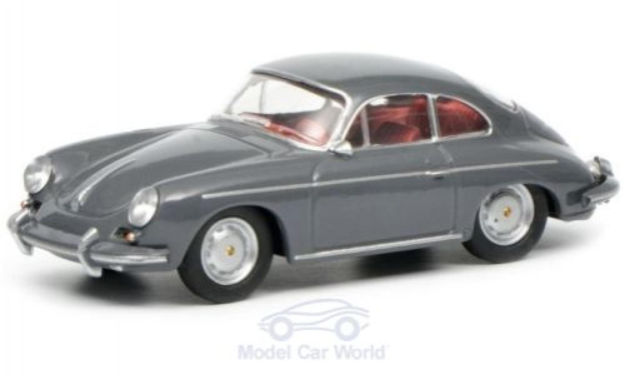 Porsche 356 1/64 Schuco Coupe grijs modelauto