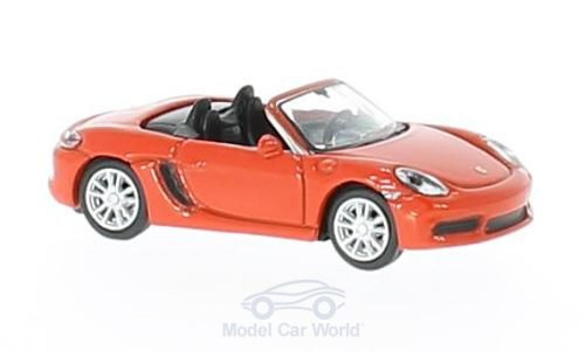 Porsche Boxster 1/87 Schuco 718 S oranje modelauto