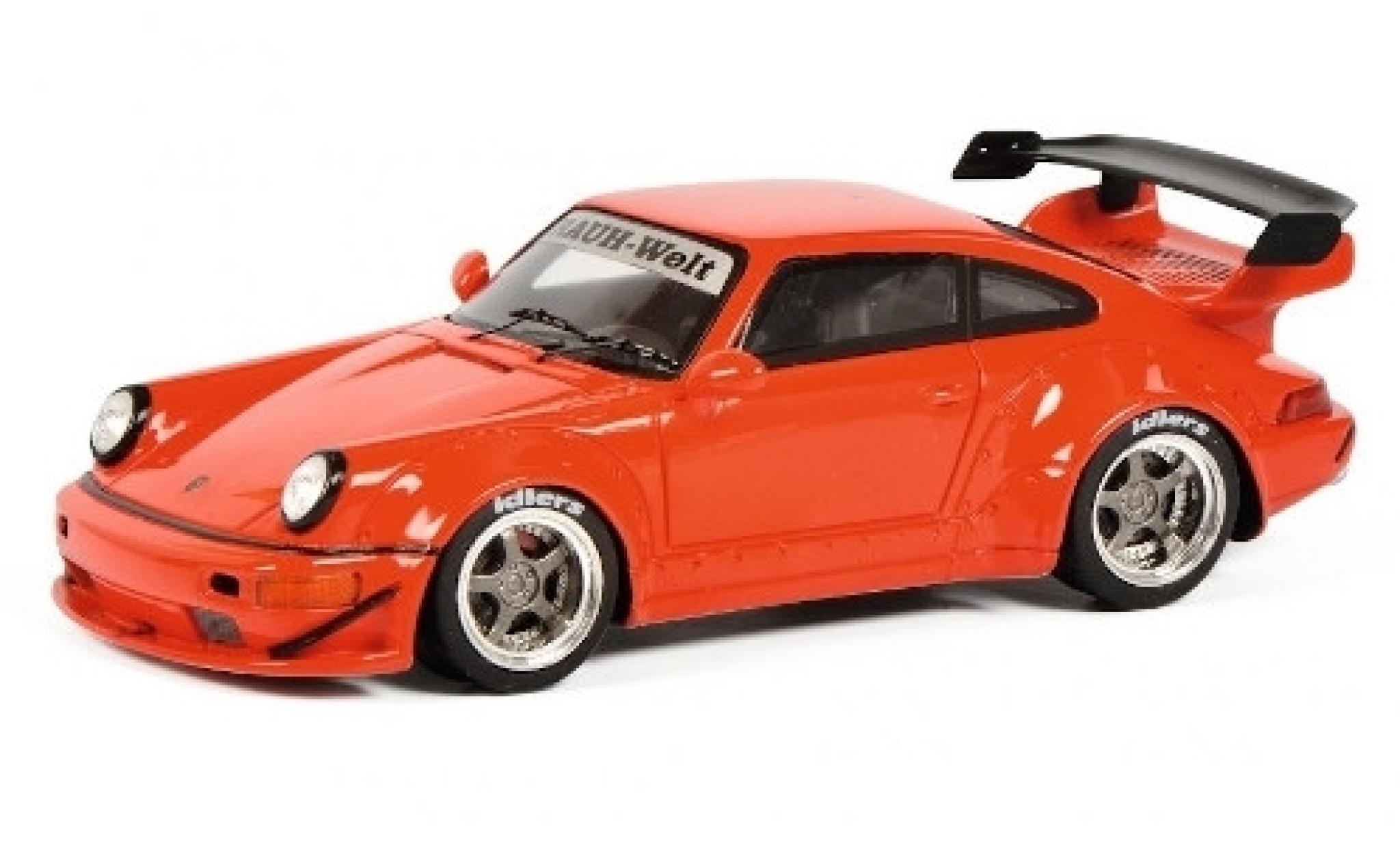 Porsche 964 RWB 1/43 Schuco 911 () RAUH-Welt RWB rood modelauto