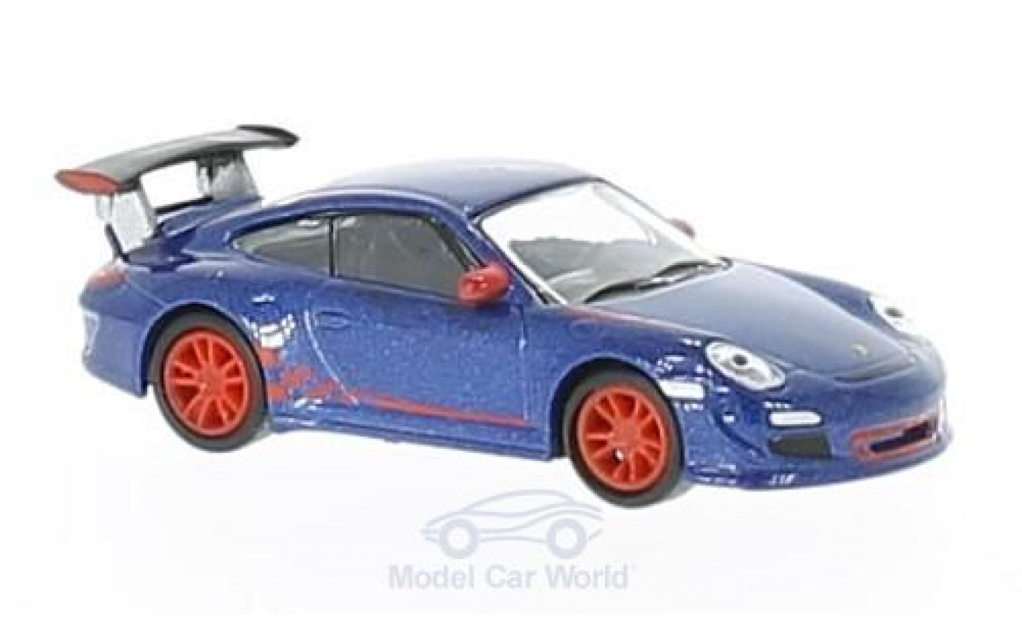 Porsche 997 GT3 RS 1/87 Schuco 911 () GT3 RS metallic blauw modelauto