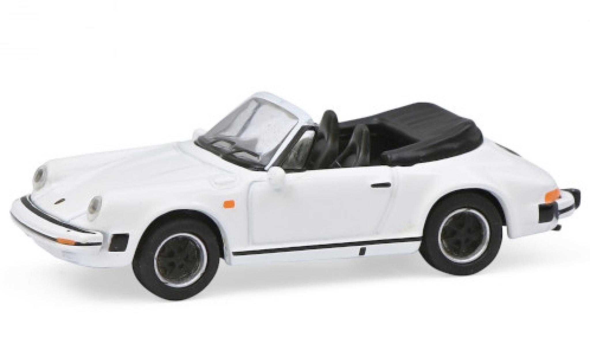 Porsche 911 1/87 Schuco Carrera 3.2 Cabriolet wit modelauto