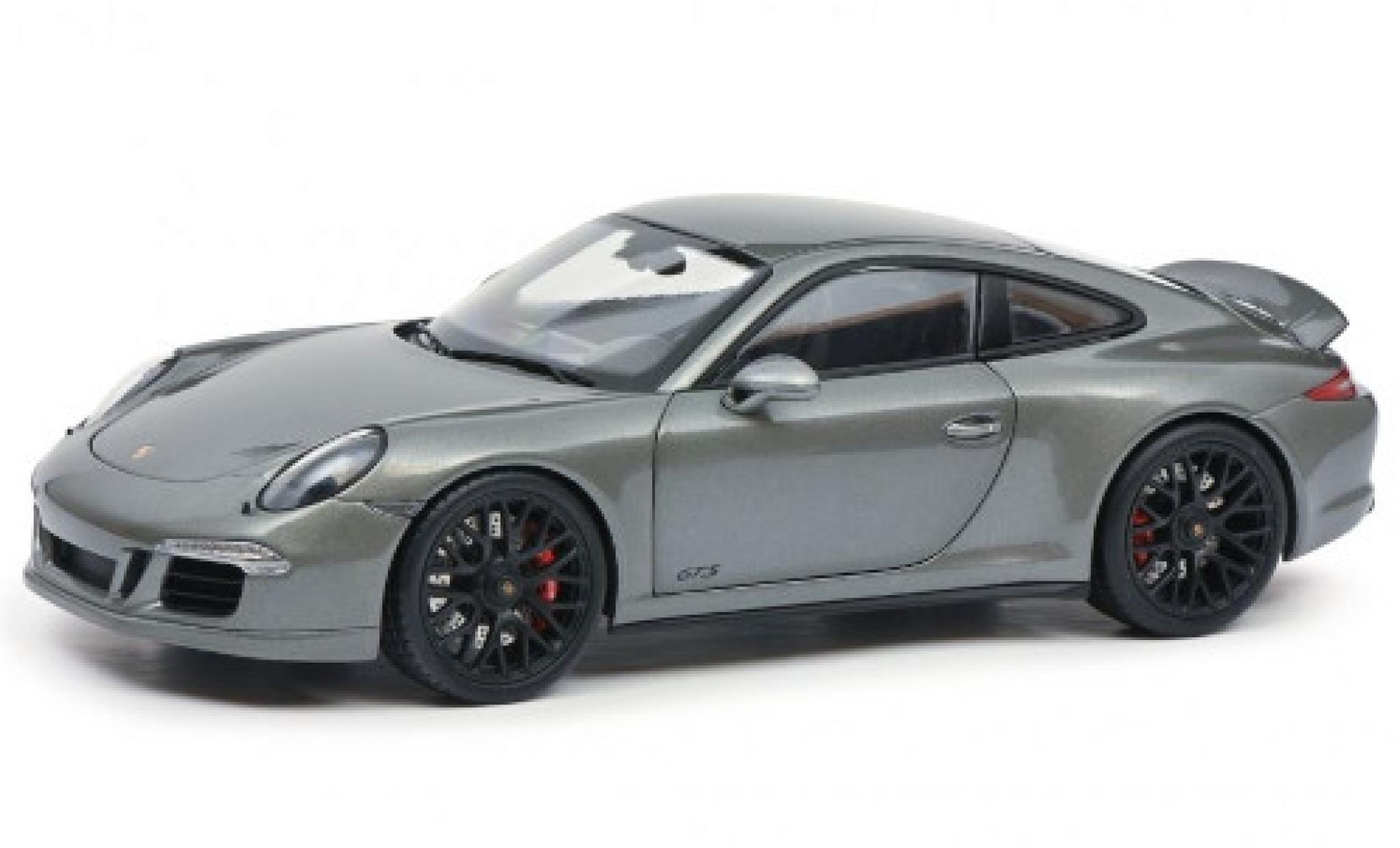 Porsche 991 GTS 1/18 Schuco 911 Carrera GTS (.1) metallic grijs 2014 modelauto