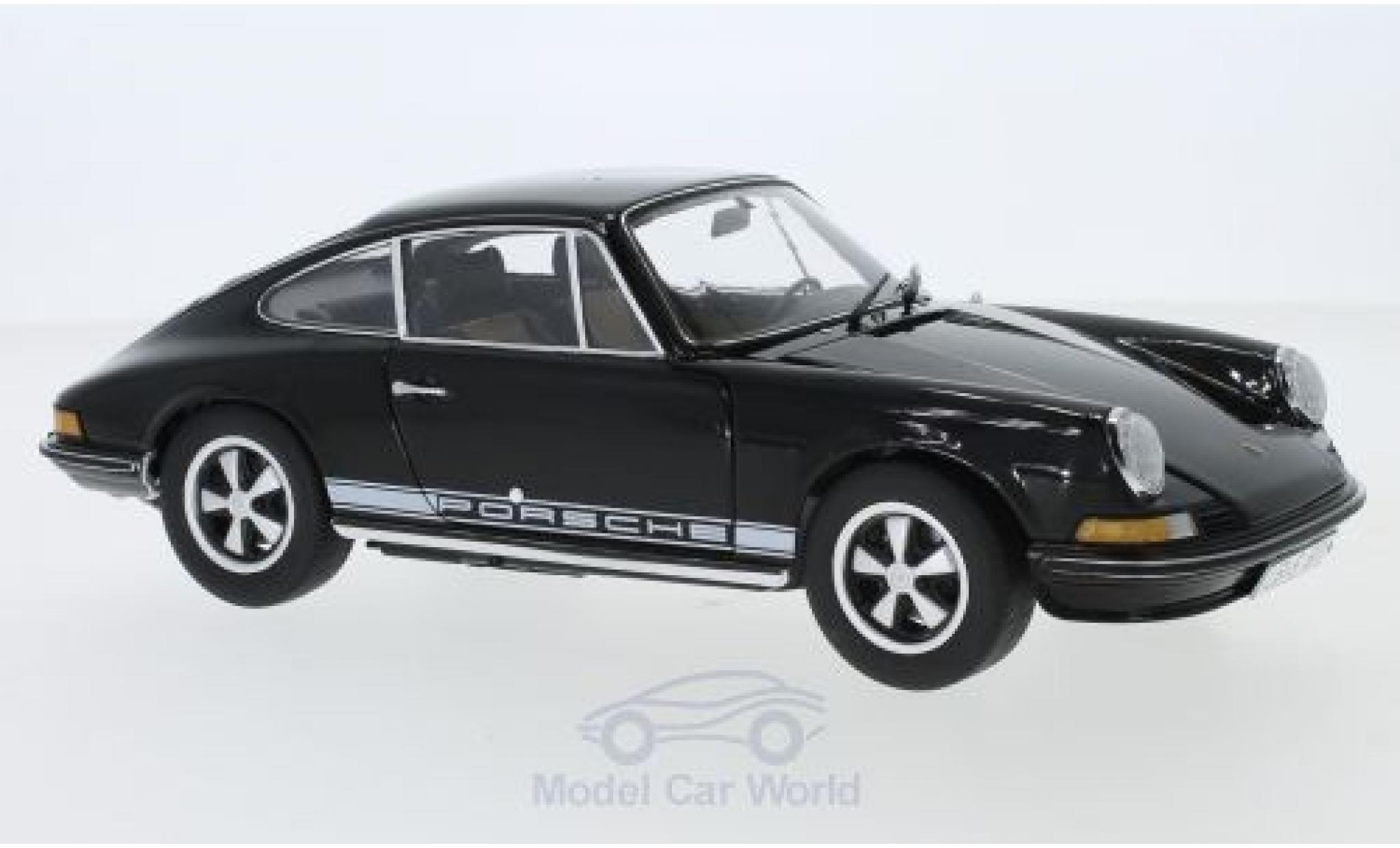 Porsche 911 1/18 Schuco S zwart 1973 modelauto