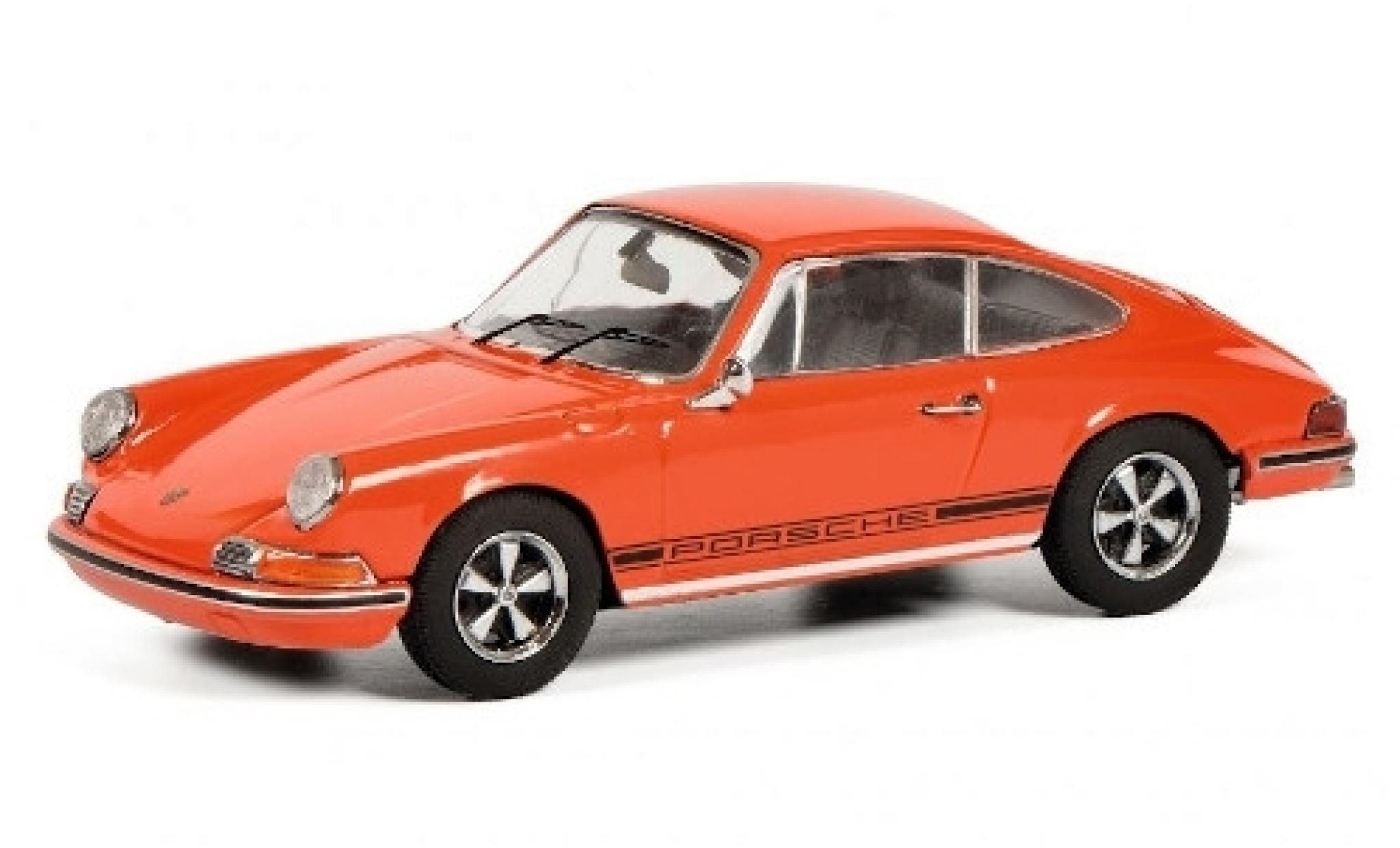 Porsche 911 1/43 Schuco S oranje/Dekor modelauto