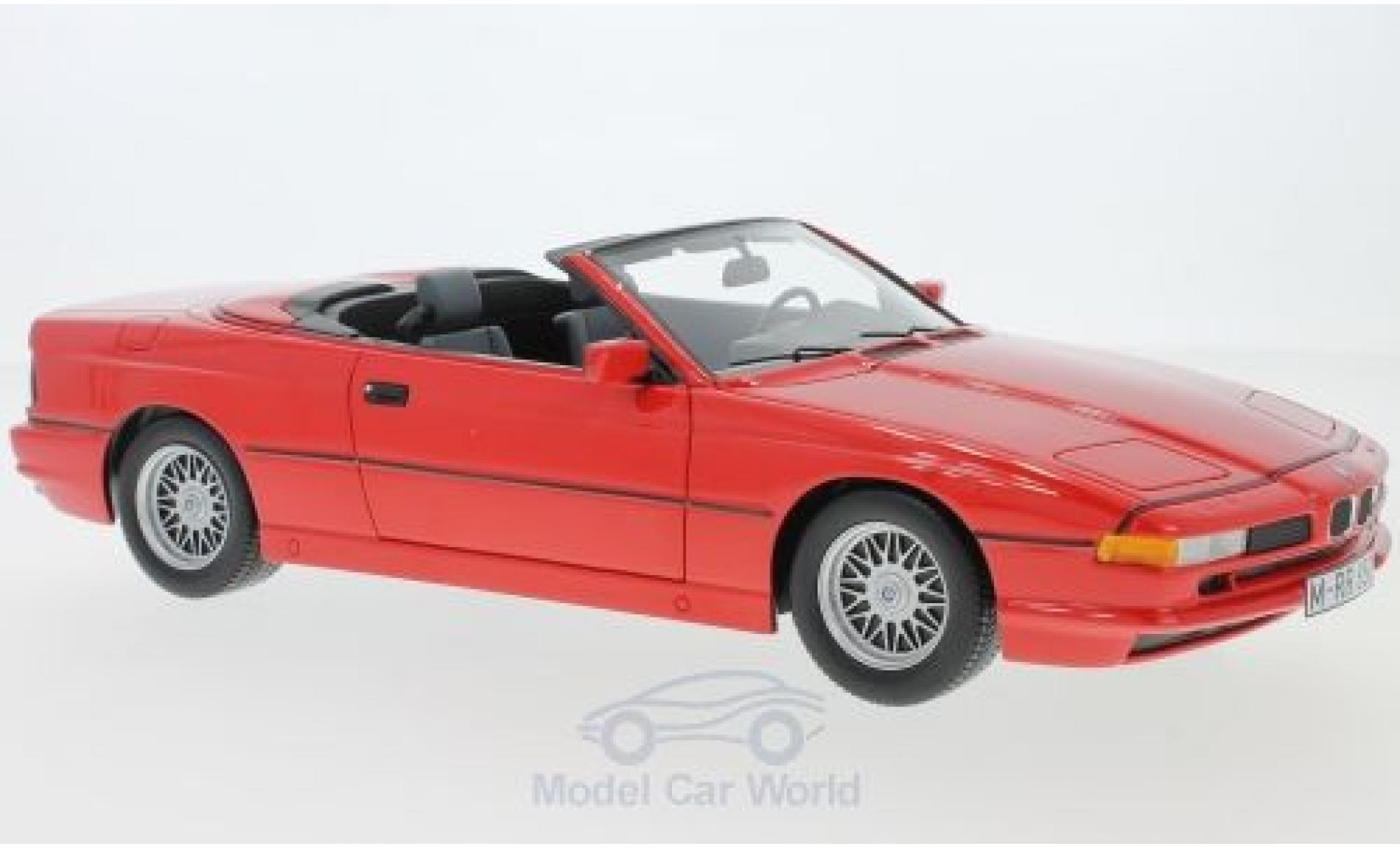 Bmw 850 1/18 Schuco i Cabriolet rood modelauto