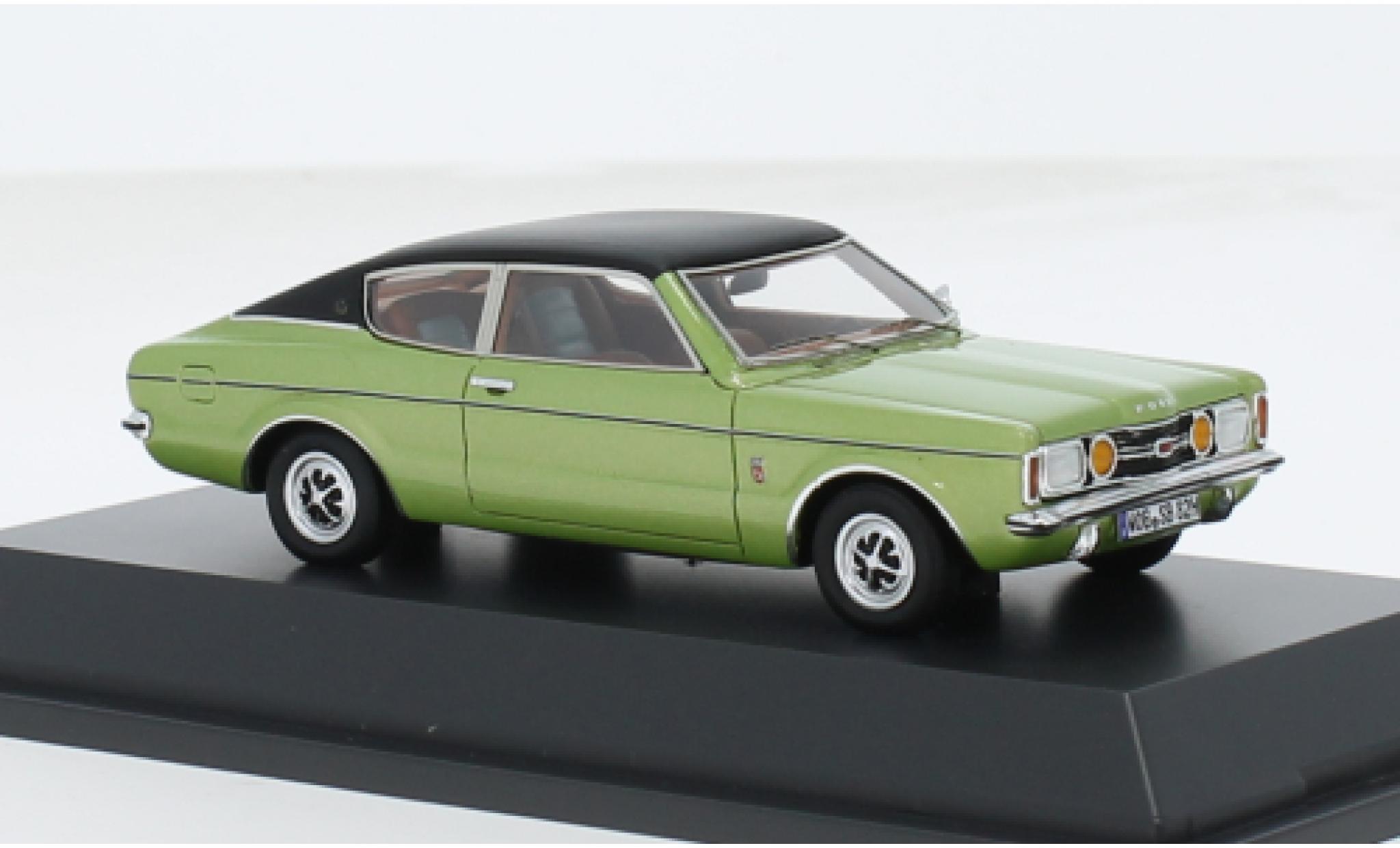 Ford Taunus 1/43 Schuco ProR (TC I) Coupe metallic groen/zwart 1974 1:43 modelauto