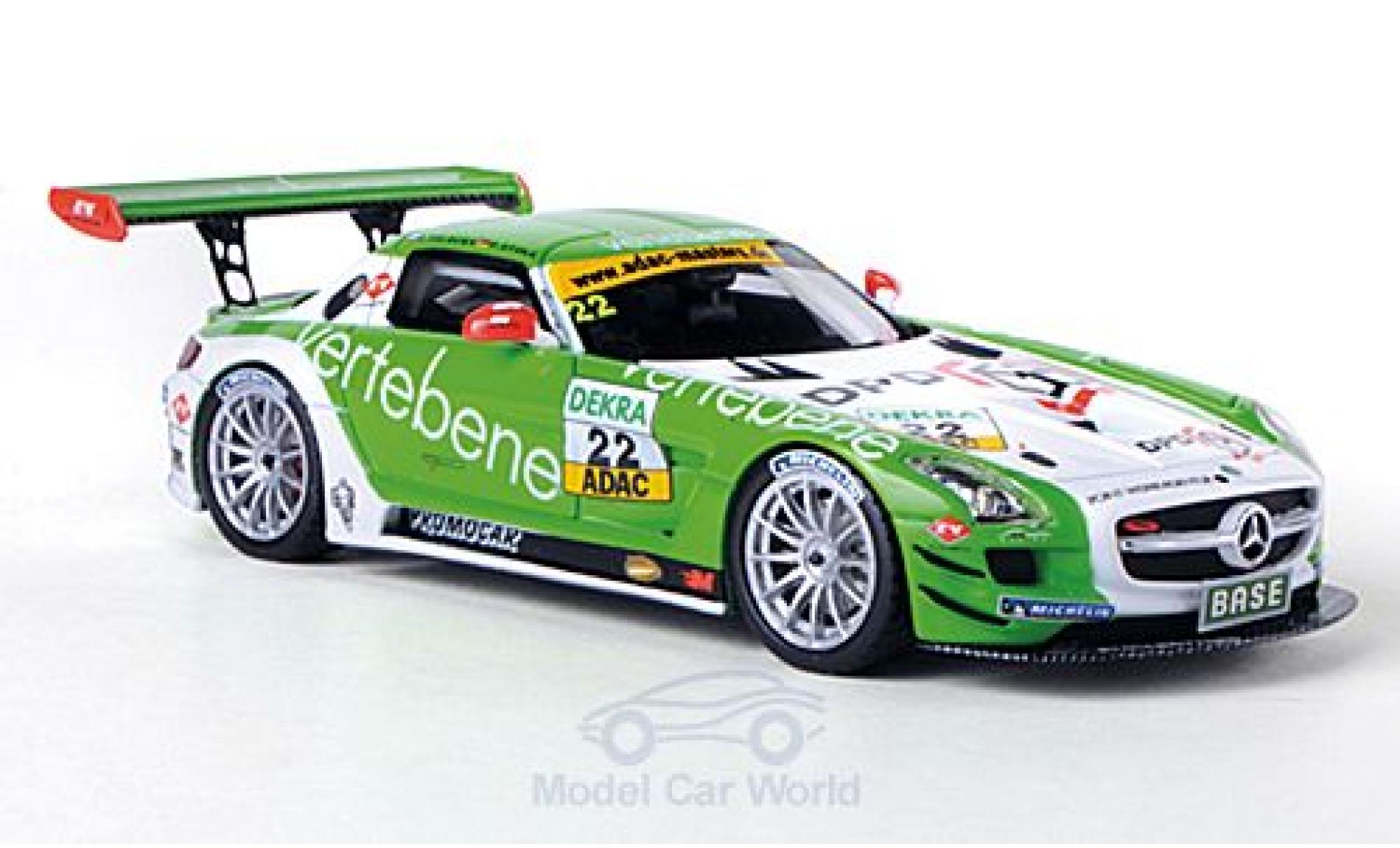 Mercedes SLS 1/43 Schuco AMG GT3 No.22 MS Racing Groenbene ADAC GT Masters 2011 /F.Stoll modelauto