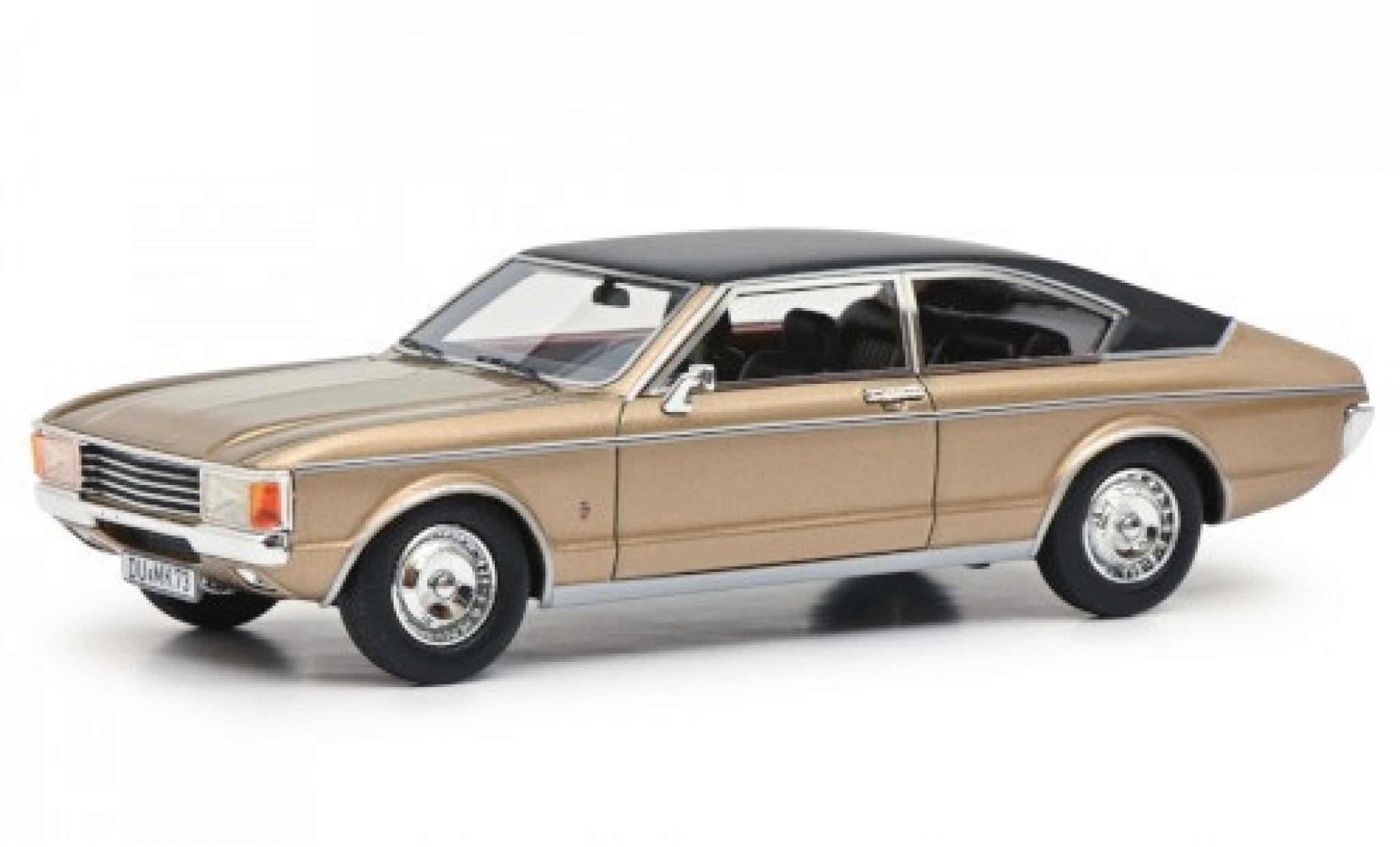 Ford Granada 1/43 Schuco Schuco / Pro.R MKI Coupe metallic beige/zwart 1974 modelauto