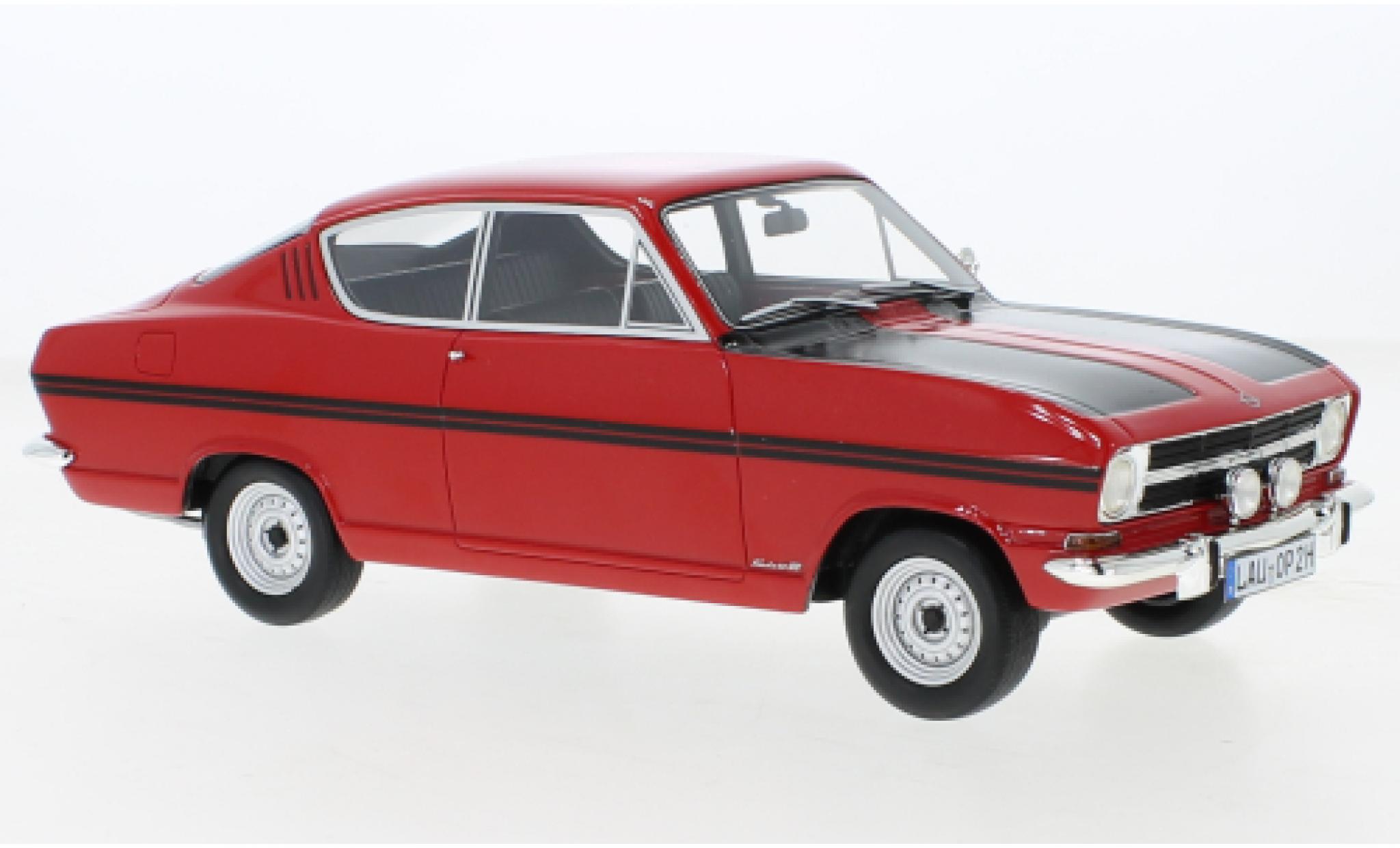 Opel Kadett 1/18 Schuco B Rallye Coupe rood/zwart modelauto