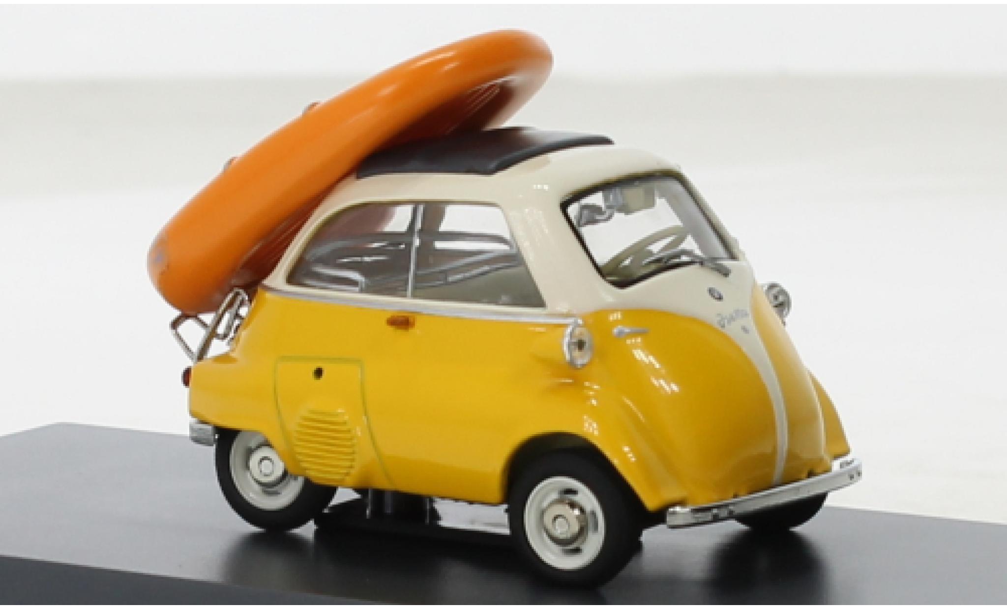 Bmw Isetta 1/43 Schuco geel/beige Ab an - Wannsee 1957 modelauto