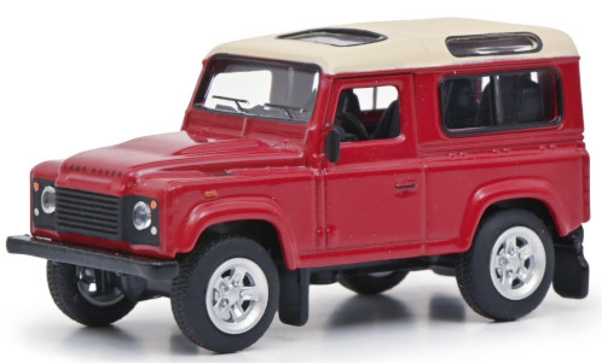 Land Rover Defender 1/64 Schuco rood/wit modelauto
