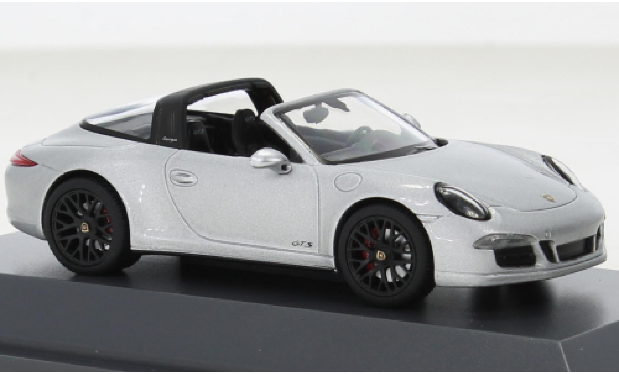 Porsche 991 Targa 1/43 Schuco 911 (.1) Carrera 4 GTS grijs 2012 modelauto