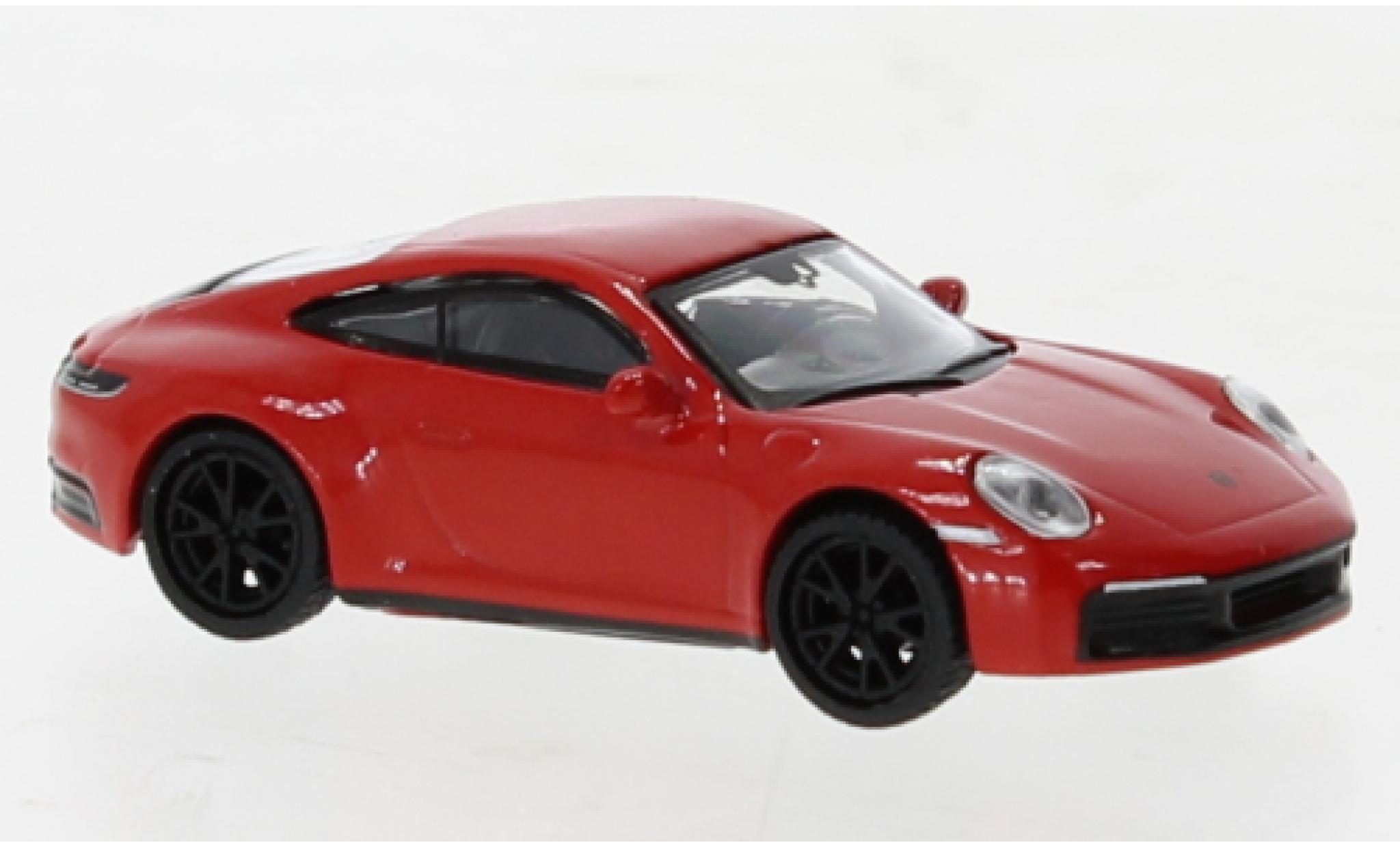 Porsche 992 S 1/87 Schuco 911  Carrera rood modelauto
