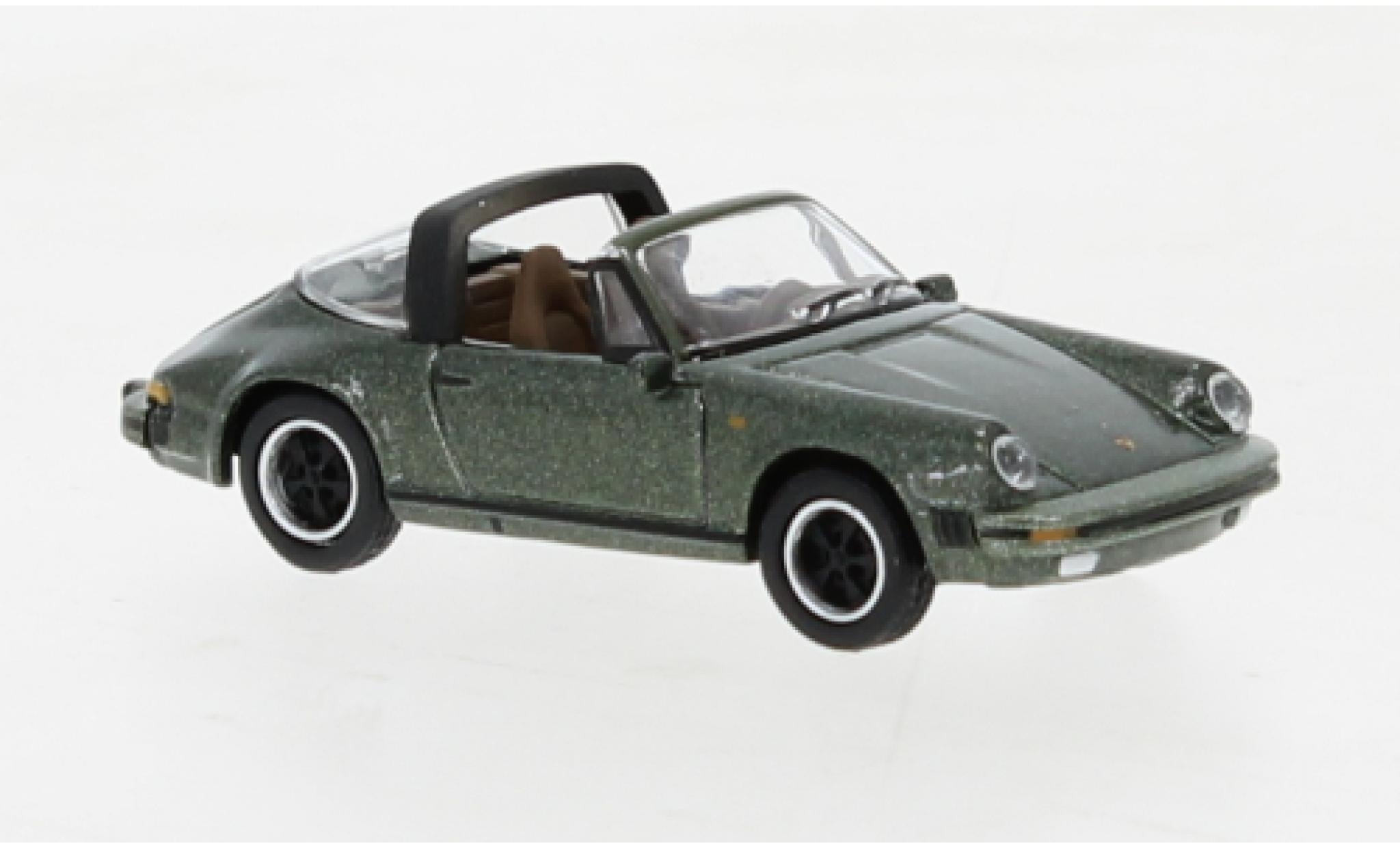 Porsche 911 1/87 Schuco Carrera 3.2 Targa metallic groen modelauto