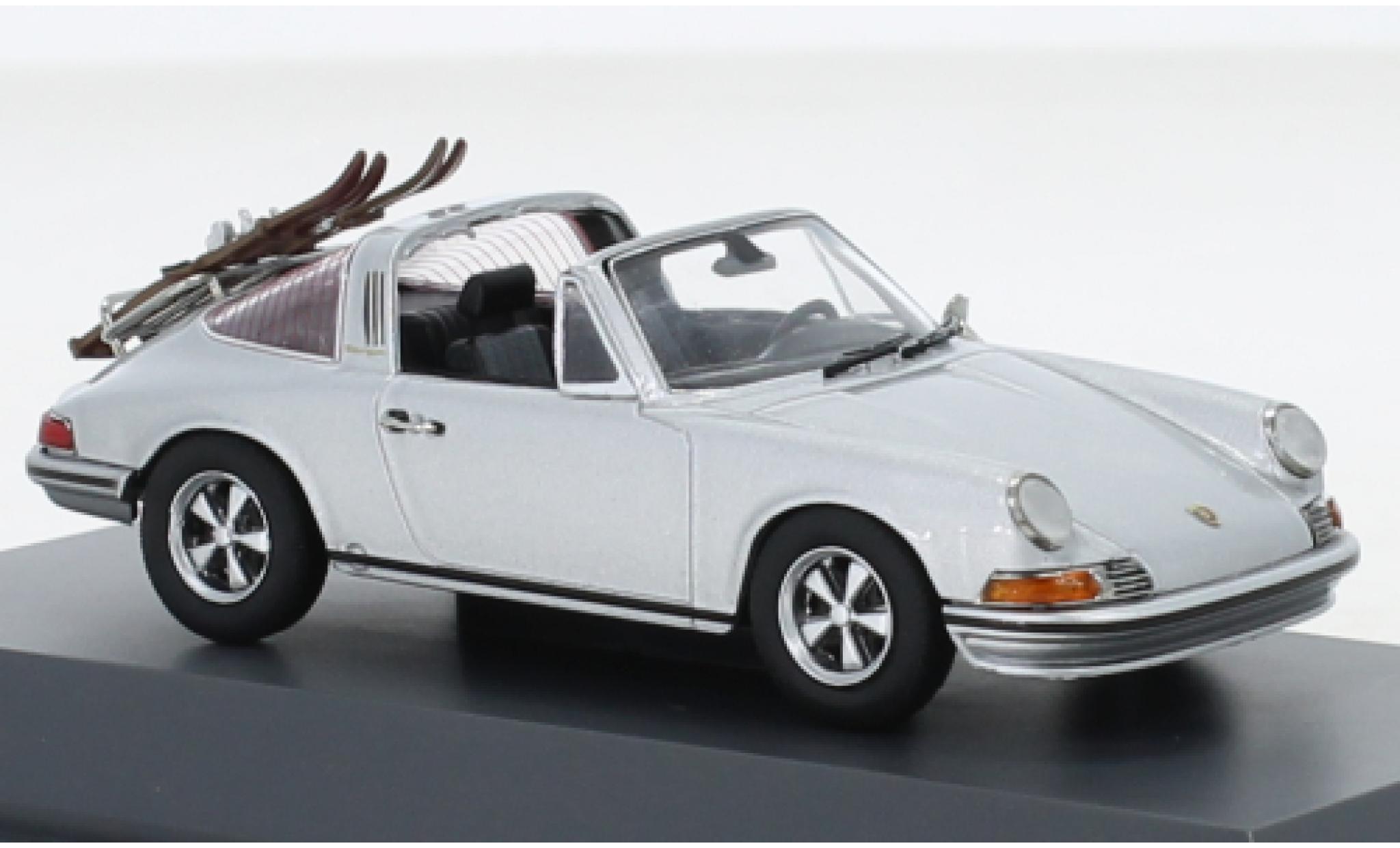 Porsche 911 1/43 Schuco Targa grijs Skiurlaub 1971 modelauto