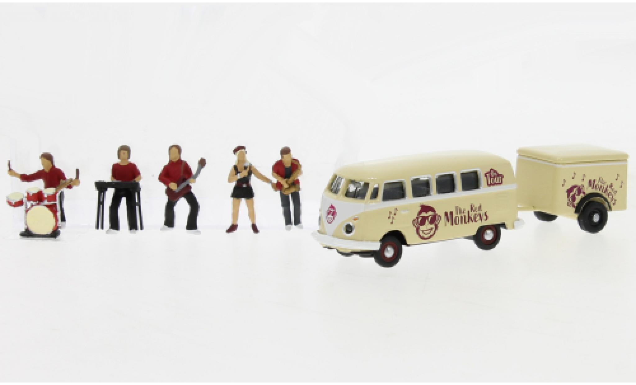 Volkswagen T1 1/87 Schuco Bus The Red Monkeys modelauto