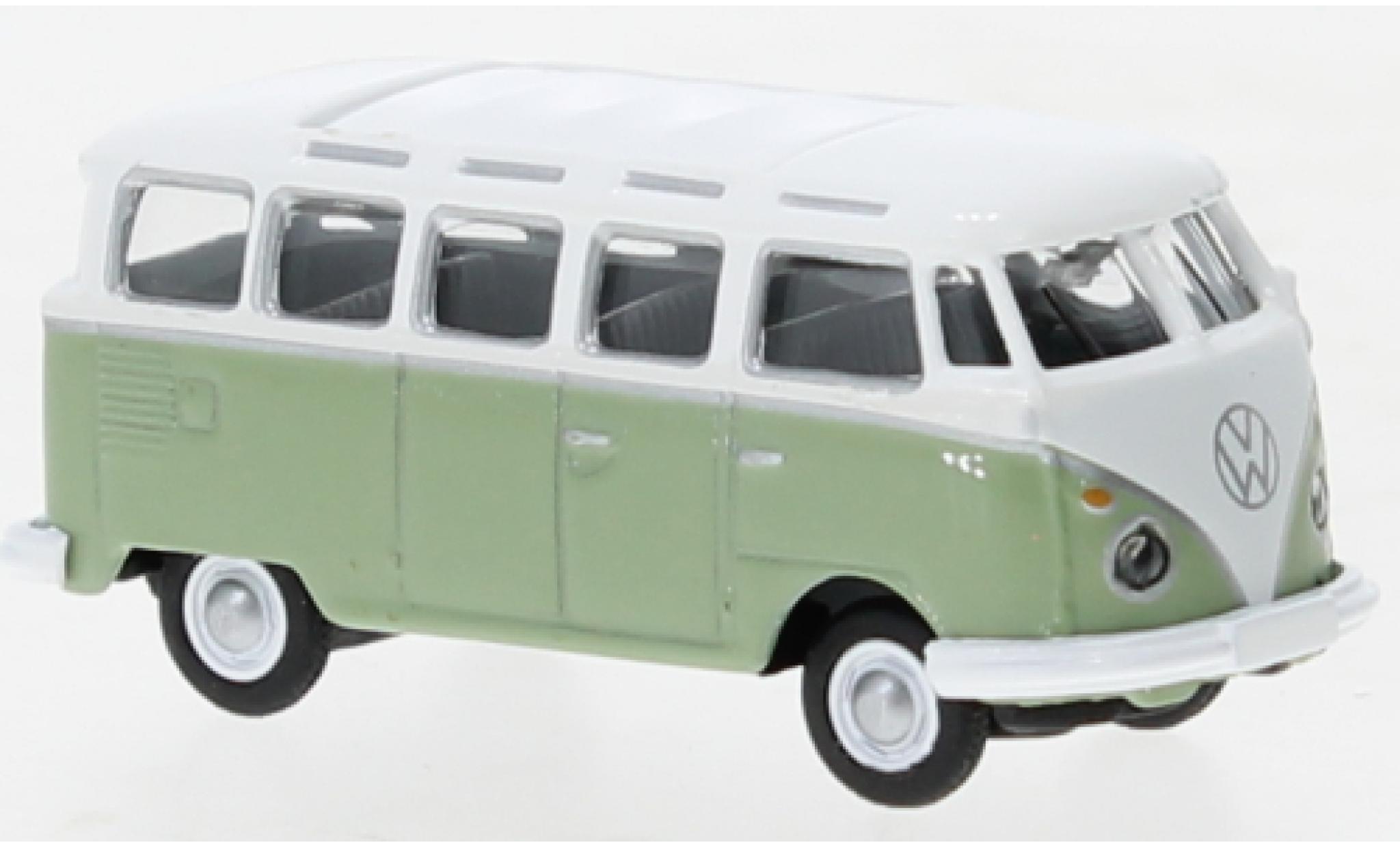 Volkswagen T1 1/87 Schuco c Samba la chaux/wit modelauto
