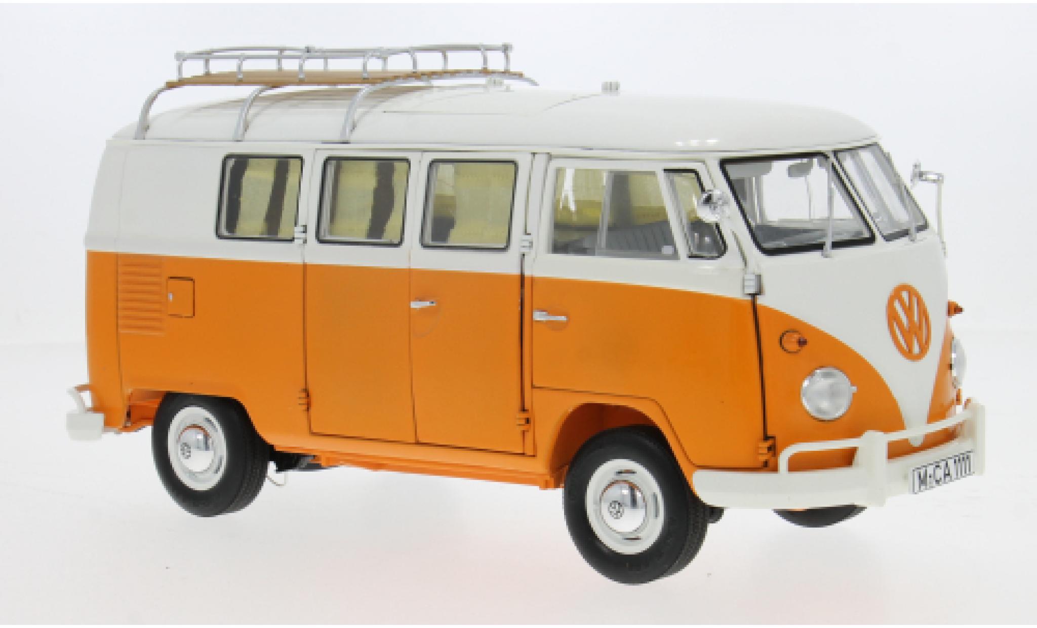 Volkswagen T1 1/18 Schuco Camper oranje/wit 1:18 modelauto