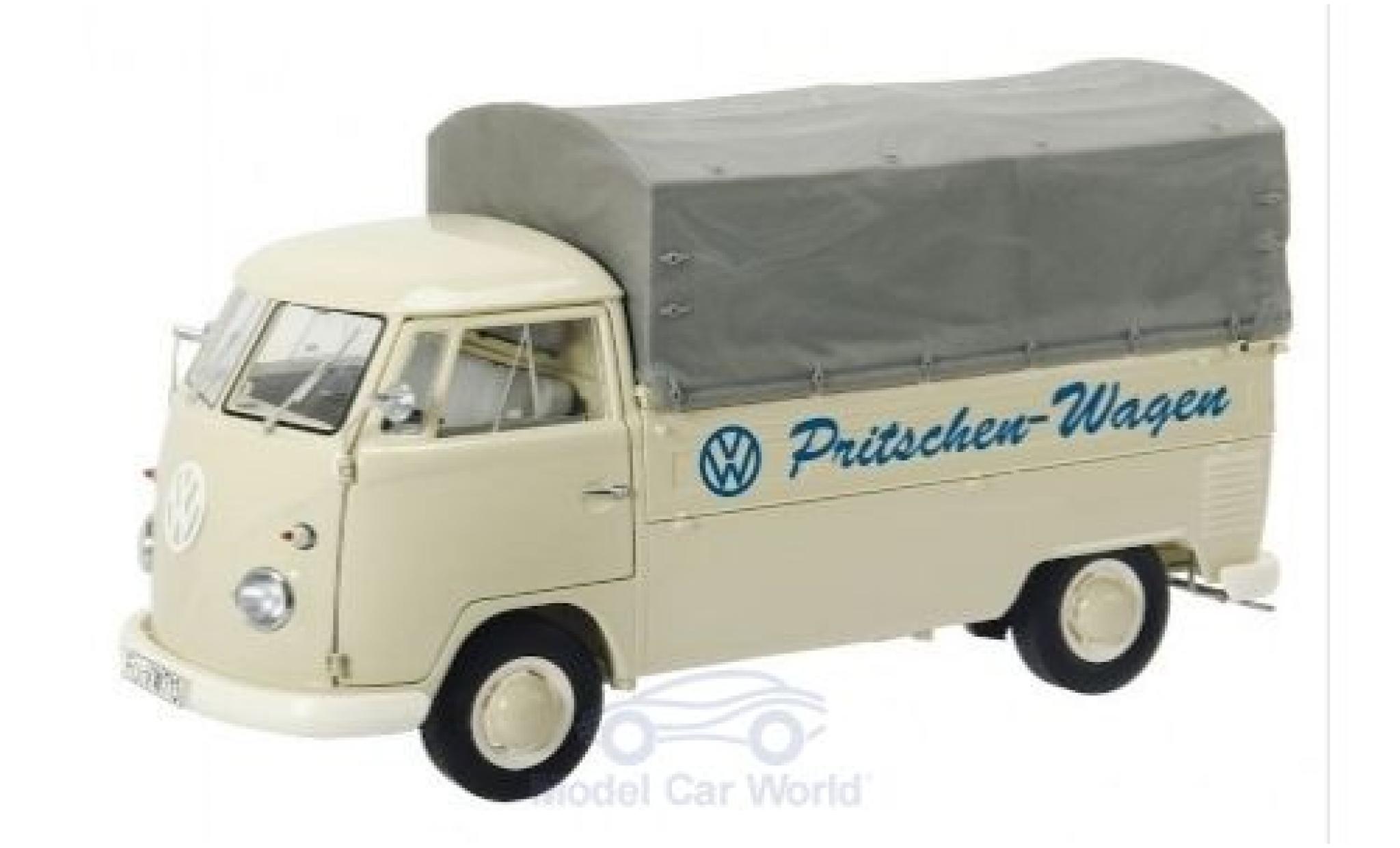 Volkswagen T1 1/18 Schuco b Pritsche Pritschen-Wagen 1959 mit Plane modelauto