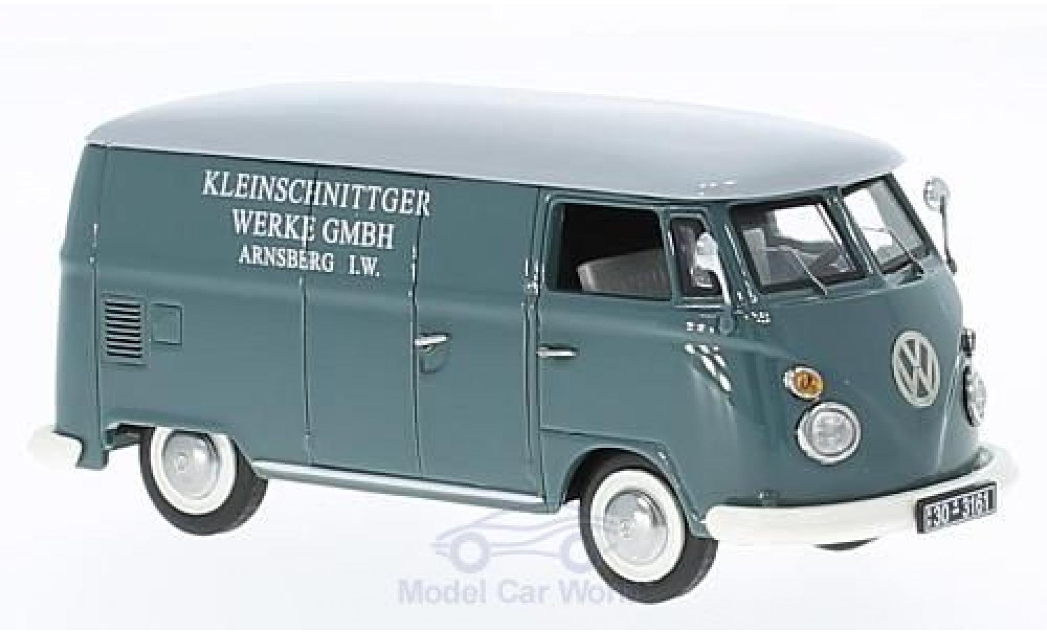 Volkswagen T1 B 1/43 Schuco c Kleinschnittger Werke GmbH Bestelwagen mit Autoh&auml;nger + Kleinschnittger modelauto