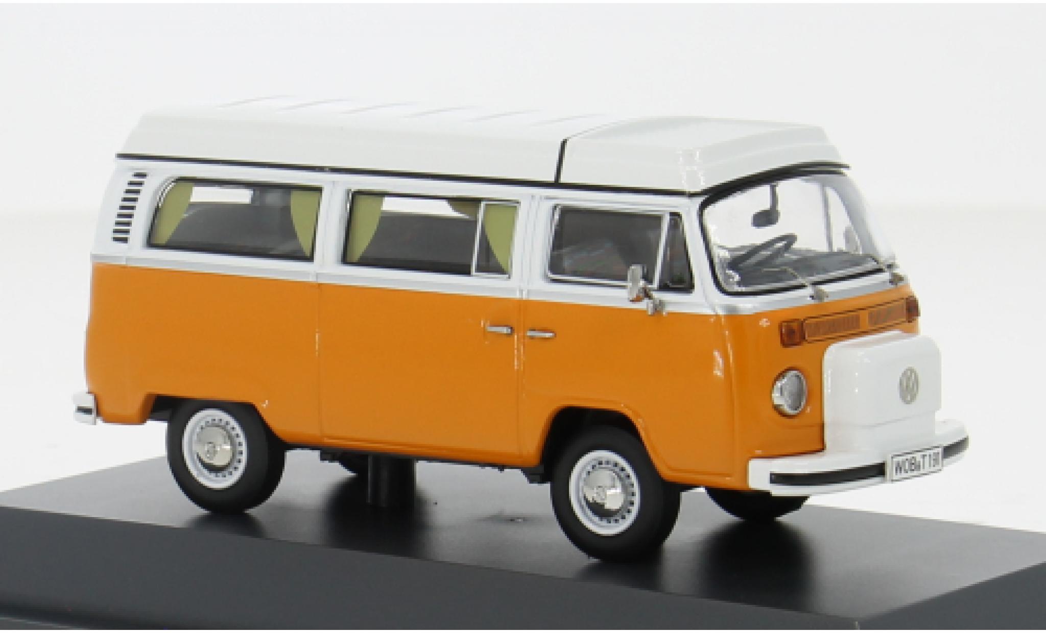 Volkswagen T2 1/43 Schuco b Campingbus oranje/wit 1:43 modelauto