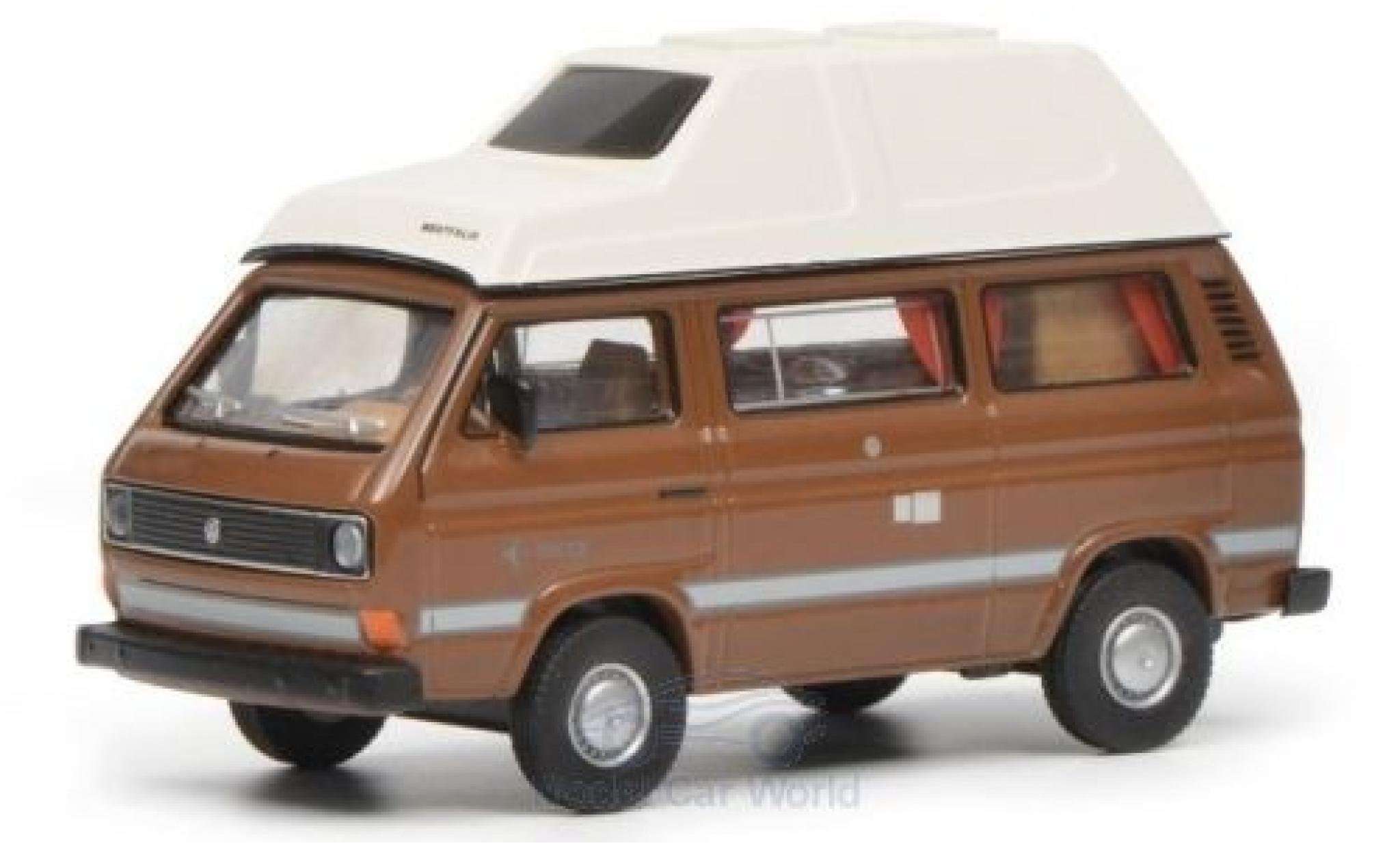 Volkswagen T3 1/64 Schuco Joker bruin/wit modelauto