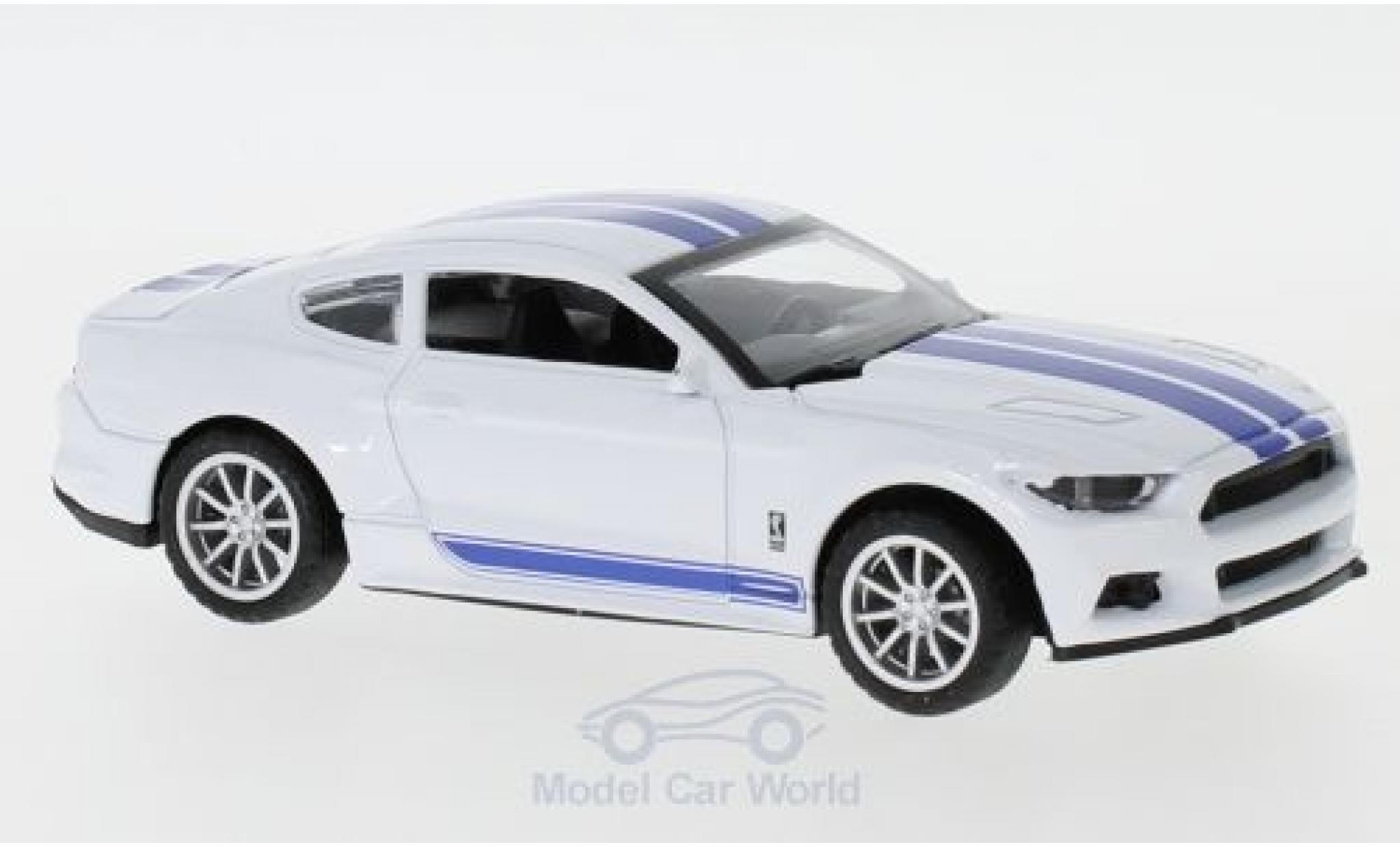 Shelby Mustang 1/43 Shelby Collectibles GT350 wit/blauw 2016 modelauto