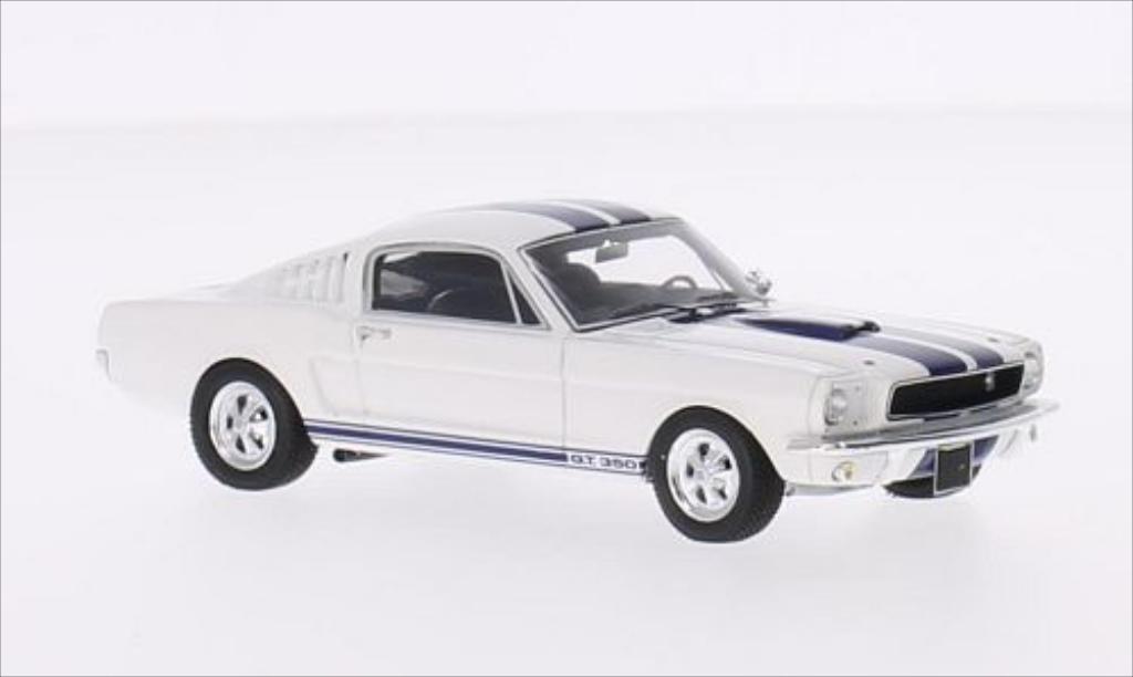 Shelby GT 350 1/43 Spark wit/blauw 1966 modelauto