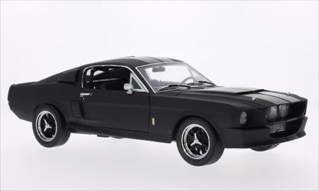 Shelby GT 500 1/18 Greenlight matt-zwart/zwart 1967 modelauto
