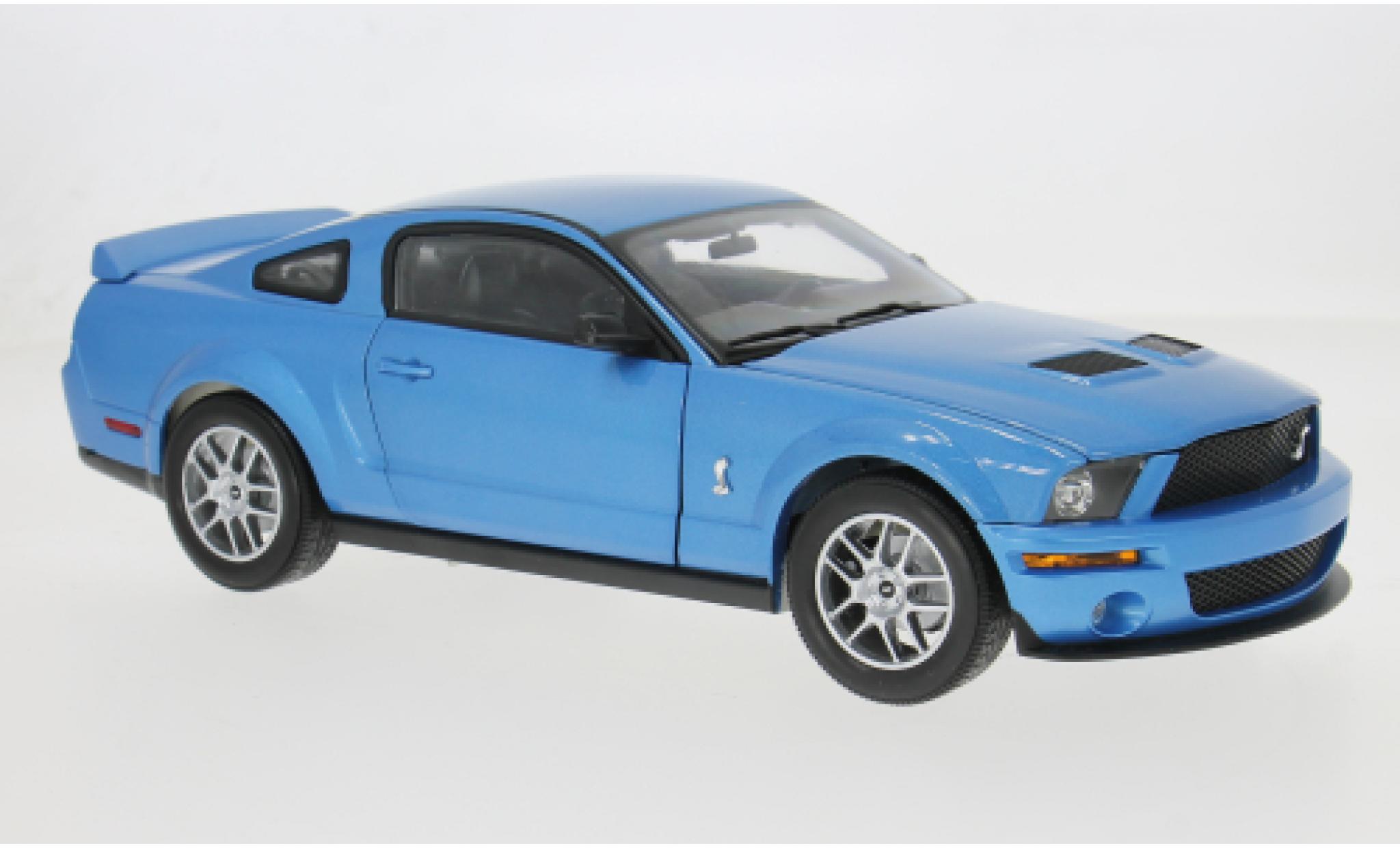 Shelby GT 1/18 Shelby Collectibles 500 blauw 2007 1:18 modelauto