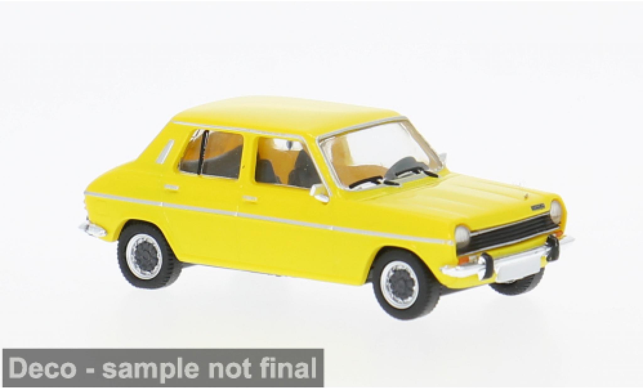 Simca 1100 1/87 PCX87 geel 1975 1:87 modelauto